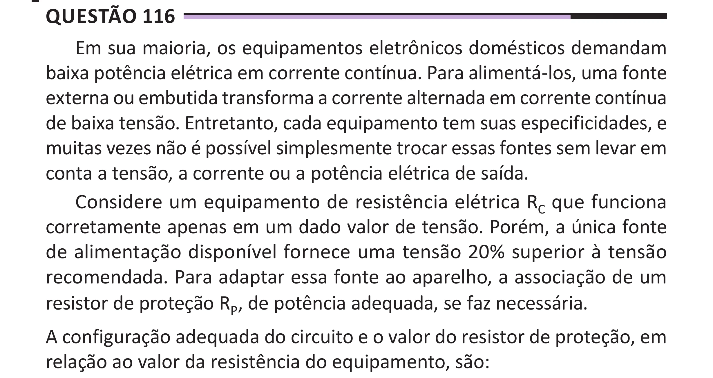 Enunciado original completo da questão 116 do ENEM 2025 - 2º Dia – Caderno 12 – Roxo (Libras) – Aplicação Regular - (Superampliada), página 28.
