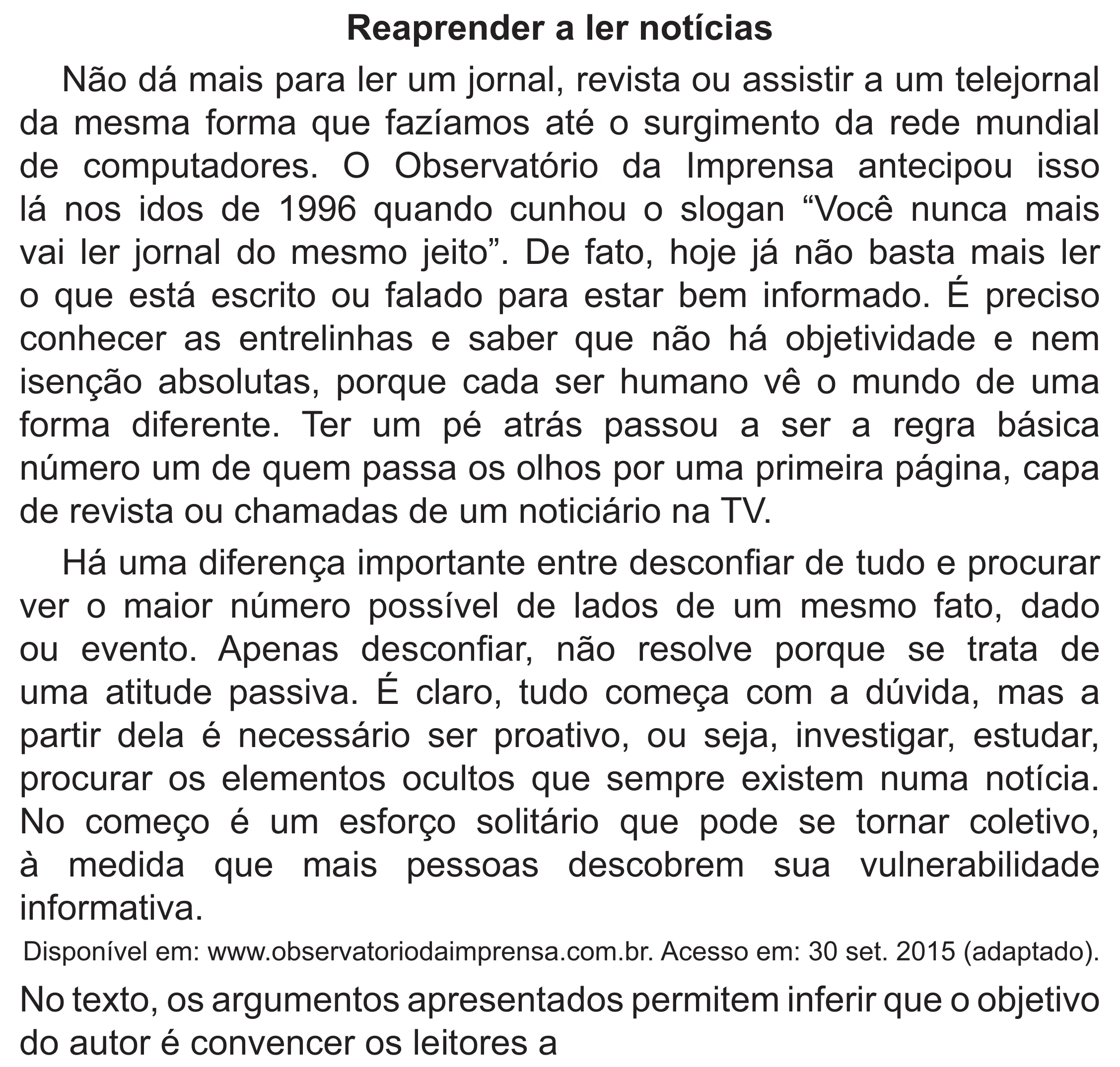 Enunciado original completo da questão 35 do ENEM 2021 - 1º Dia – Caderno 10 – Verde (Libras – Superampliada) – Aplicação Regular, página 40.