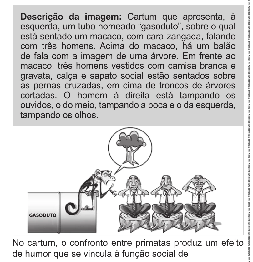 Enunciado original completo da questão 30 do ENEM 2022 - 1º Dia – Caderno 9 – Laranja (braile e ledor) – Reaplicação/PPL, página 14.