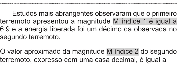 Enunciado original completo da questão 172 do ENEM 2024 - 2º Dia – Caderno 11 – Laranja (braile e ledor) – Aplicação Regular, página 32.