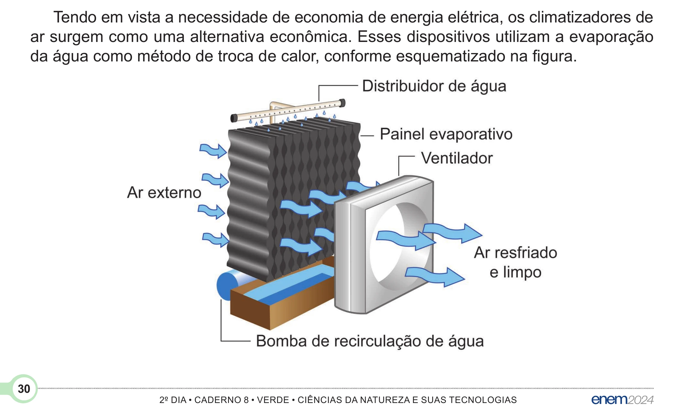 Enunciado original completo da questão 134 do ENEM 2024 - 2º Dia – Caderno 8 – Verde (Ampliada) – Reaplicação/PPL, página 30.