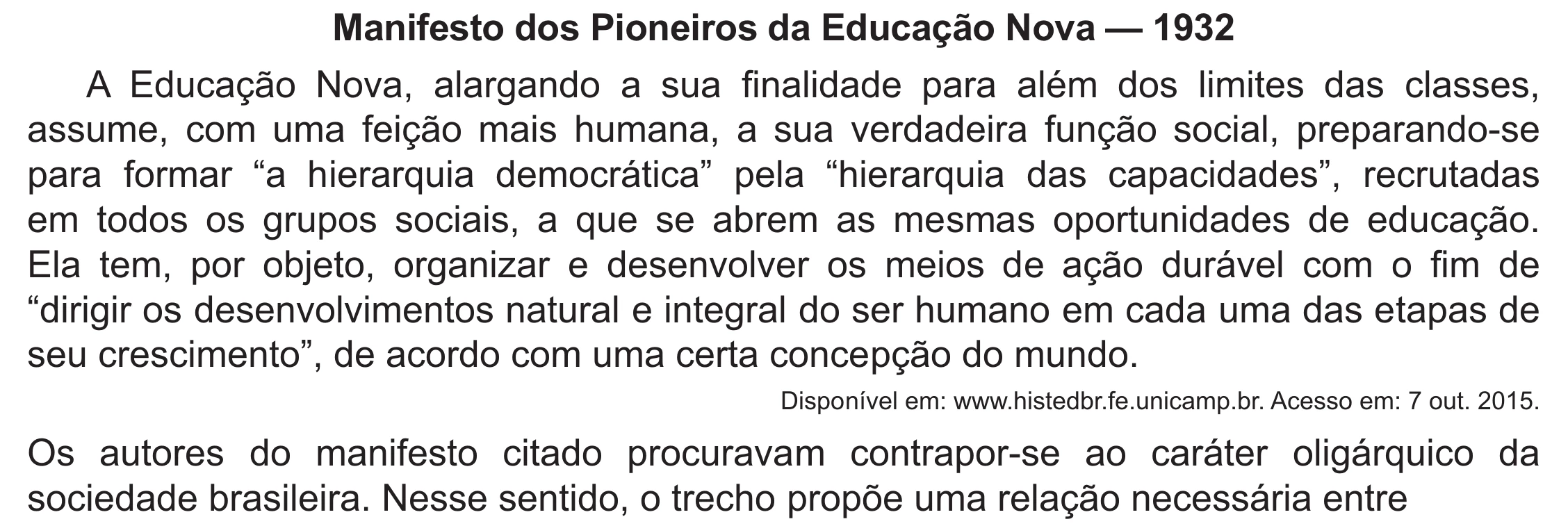 Enunciado original completo da questão 54 do ENEM 2021 - 1º Dia – Caderno 10 – Verde (Libras – Ampliada) – Aplicação Regular, página 46.