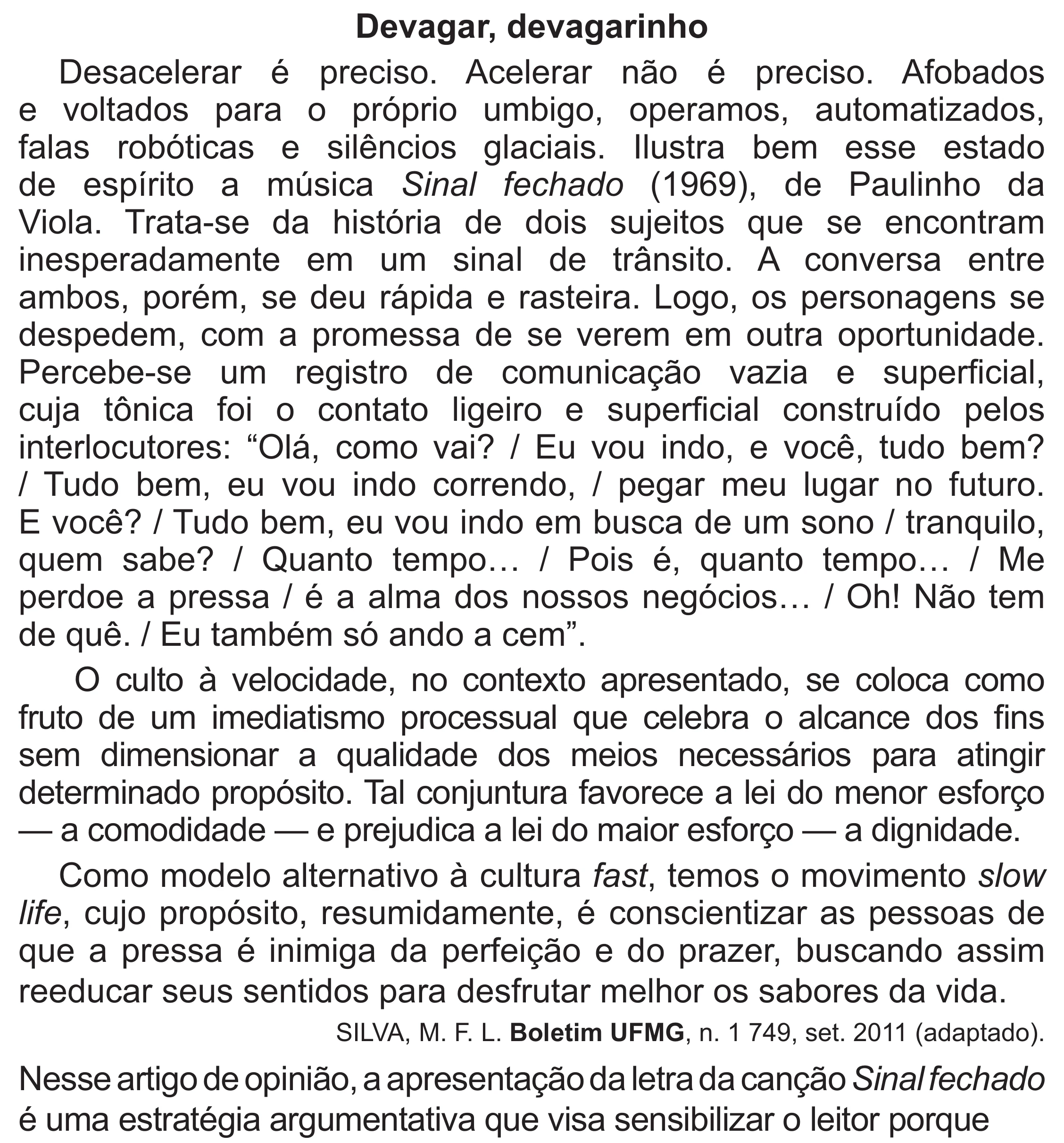 Enunciado original completo da questão 41 do ENEM 2021 - 1º Dia – Caderno 2 – Amarelo (Superampliada) – Aplicação Regular, página 46.