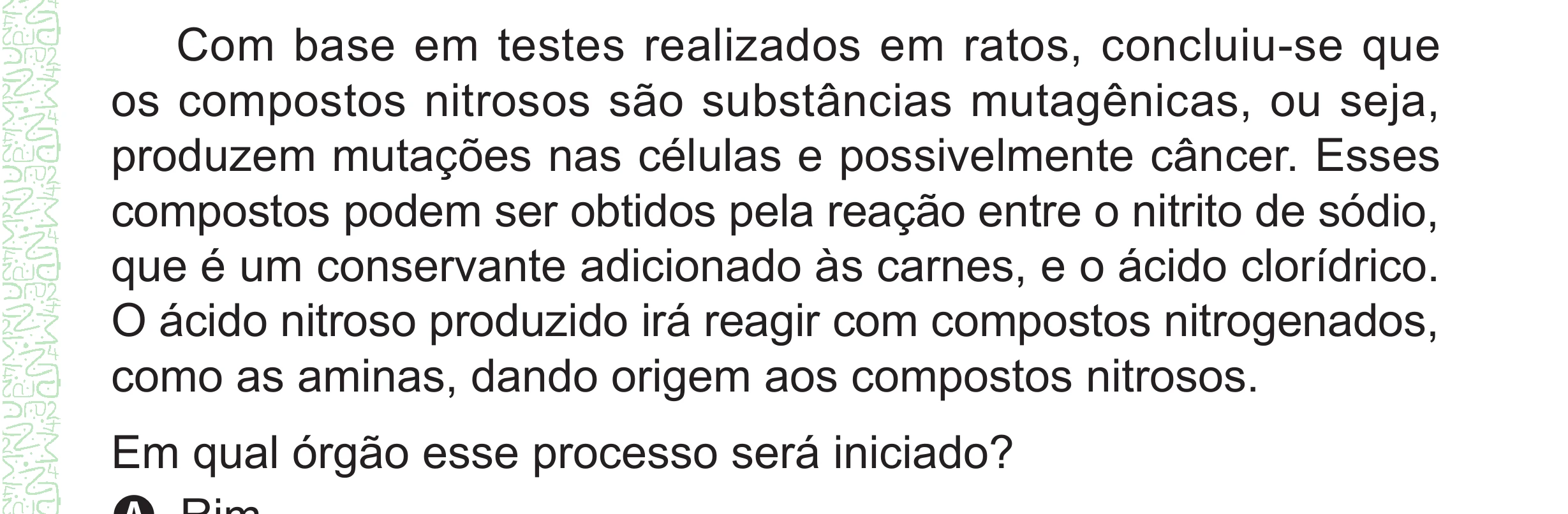 Enunciado original completo da questão 96 do ENEM 2024 - 2º Dia – Caderno 8 – Verde – Aplicação Regular - (Superampliada), página 7.