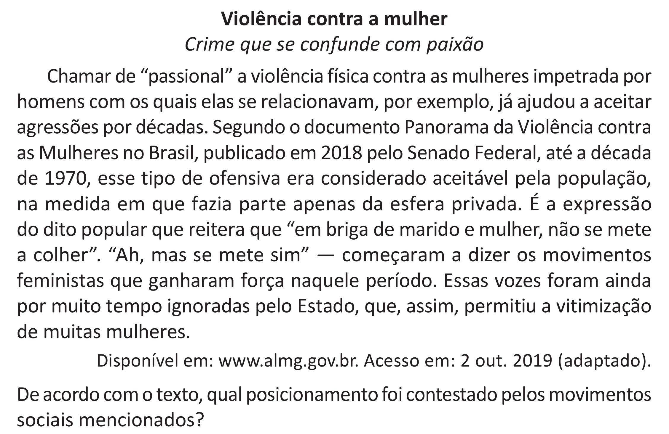 Enunciado original completo da questão 58 do ENEM 2025 - 1º Dia – Caderno 9 – Laranja (Braile e ledor) – Reaplicação - (Superampliada), página 68.
