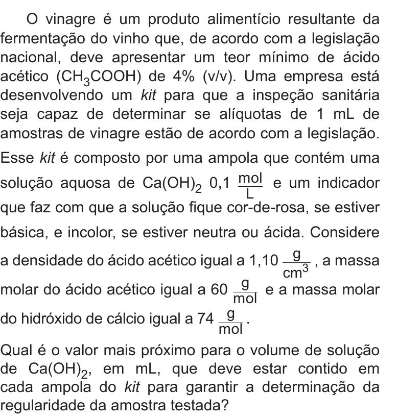 Enunciado original completo da questão 131 do ENEM 2019 - 2º Dia – Caderno 6 – Cinza – Reaplicação/PPL, página 15.