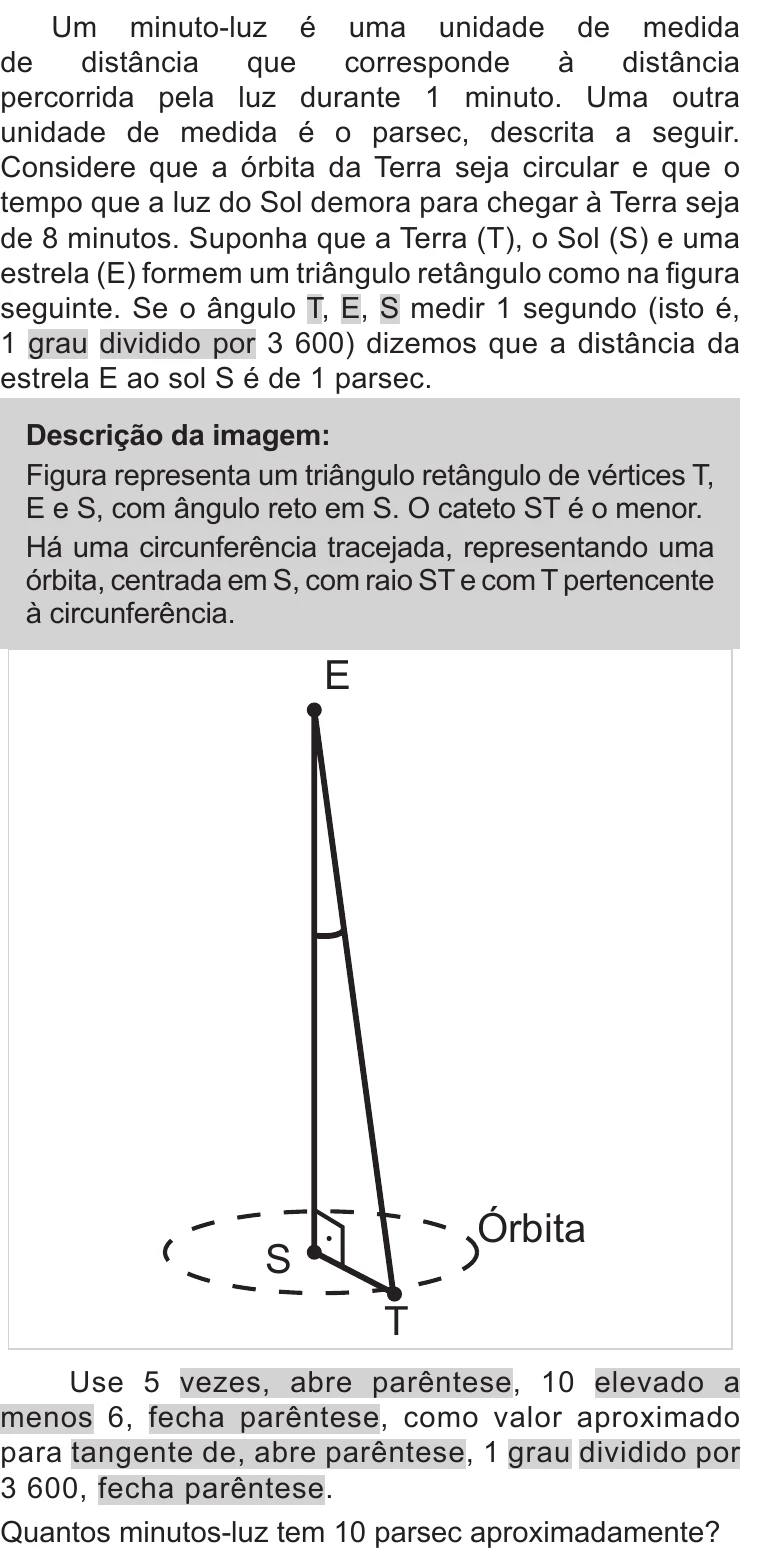 Enunciado original completo da questão 137 do ENEM 2022 - 2º Dia – Caderno 11 – Laranja (braile e ledor) – Aplicação Regular, página 19.