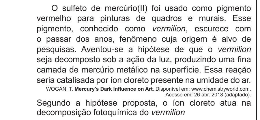 Enunciado original completo da questão 116 do ENEM 2018 - 2º Dia - Caderno 5 - Amarelo – Aplicação regular, página 9.