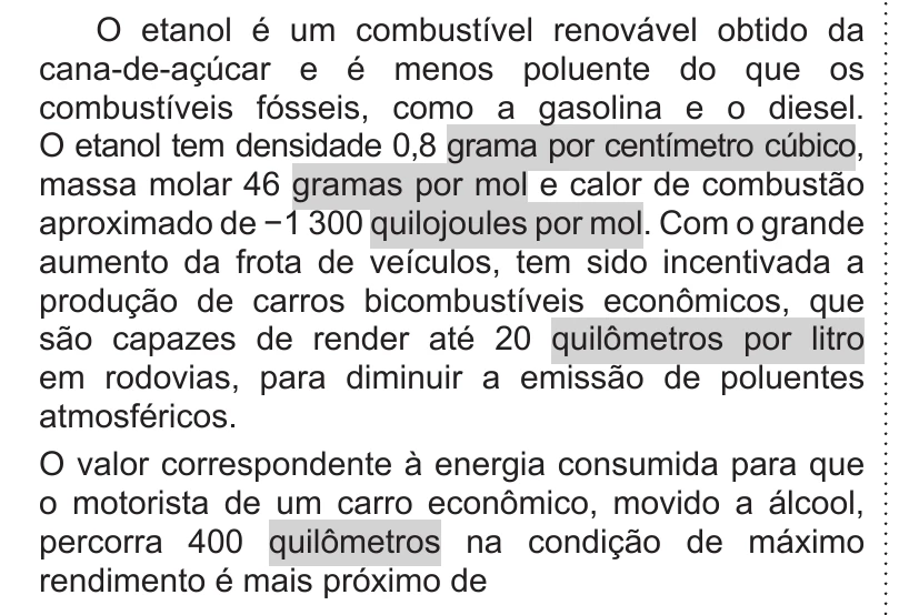 Enunciado original completo da questão 120 do ENEM 2019 - 2º Dia – Caderno 11 – Laranja – Reaplicação/PPL, página 13.