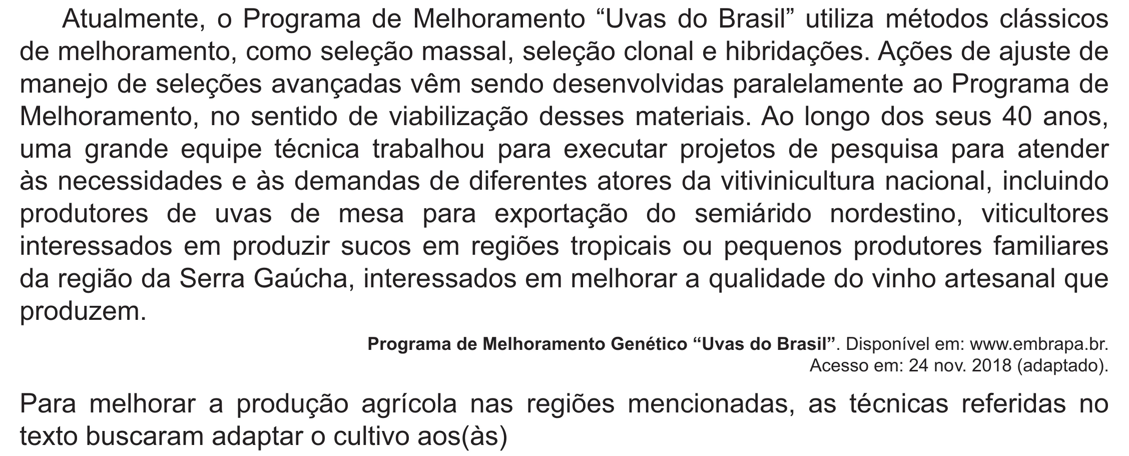 Enunciado original completo da questão 89 do ENEM 2021 - 1º Dia – Caderno 10 – Verde (Libras – Ampliada) – Aplicação Regular, página 62.