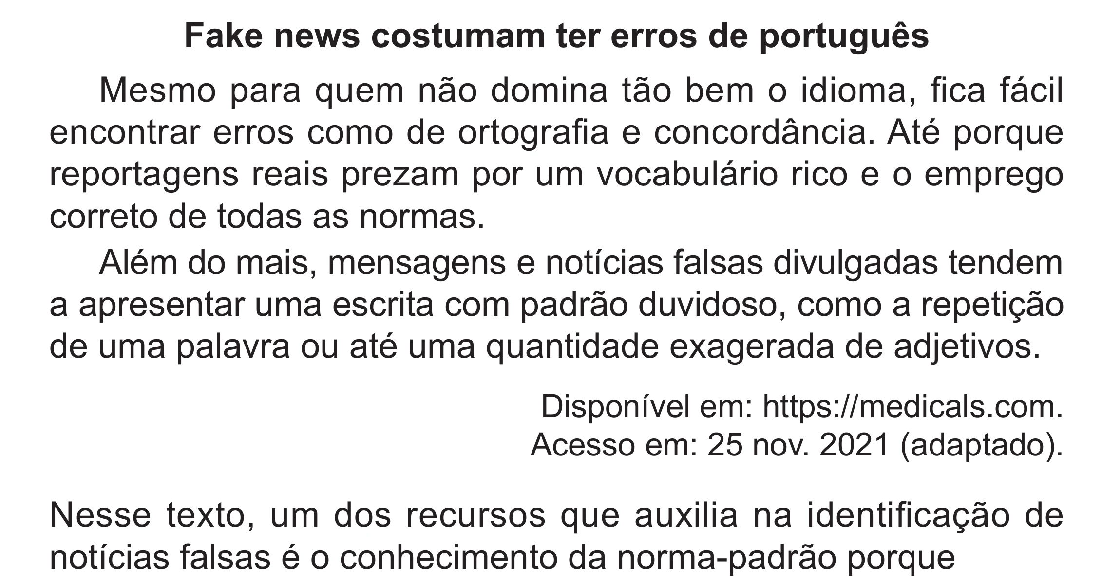 Enunciado original completo da questão 38 do ENEM 2024 - 1º Dia – Caderno 4 – Verde (Superampliada) – Reaplicação/PPL, página 46.