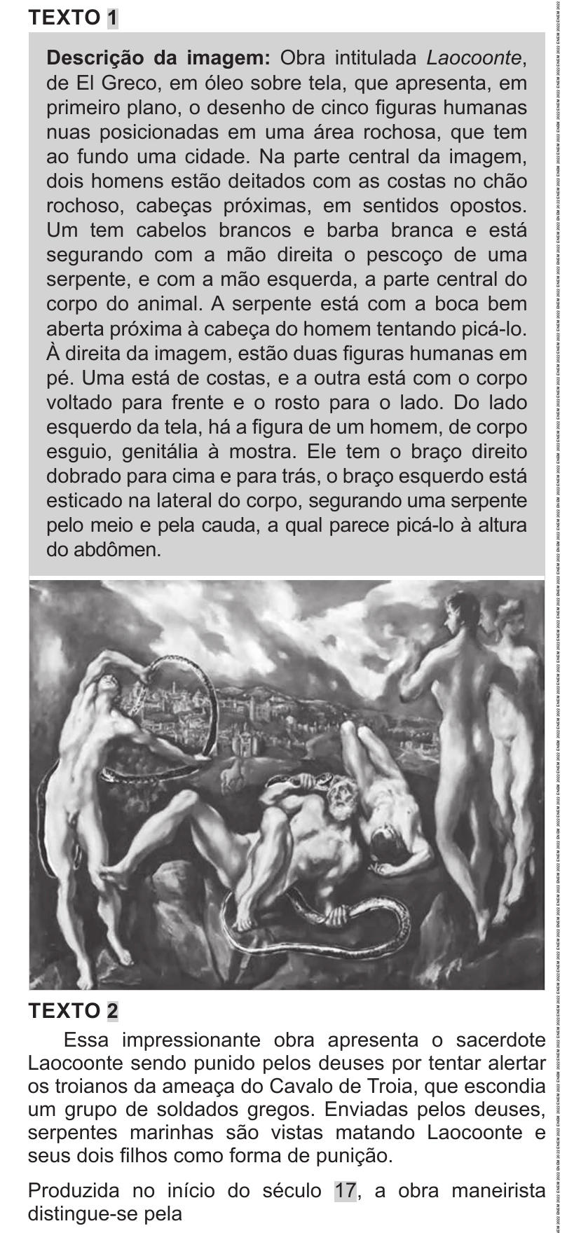 Enunciado original completo da questão 27 do ENEM 2022 - 1º Dia – Caderno 9 – Laranja (Braile e ledor) – Aplicação Regular, página 13.