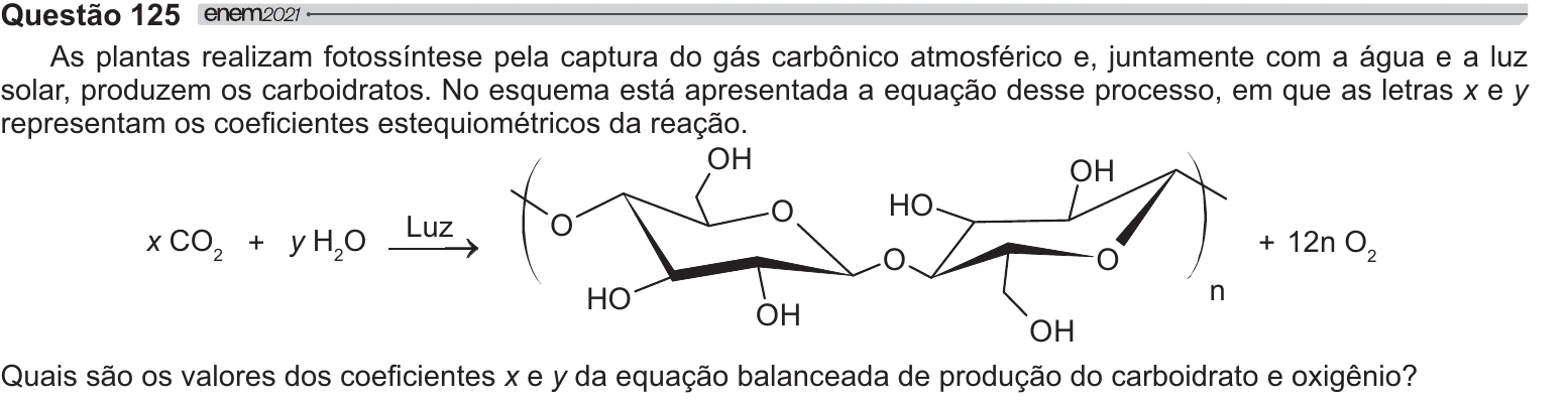 Enunciado original completo da questão 125 do ENEM 2021 - 2º Dia – Caderno 5 – Amarelo – Reaplicação/PPL/Segunda Oportunidade, página 11.