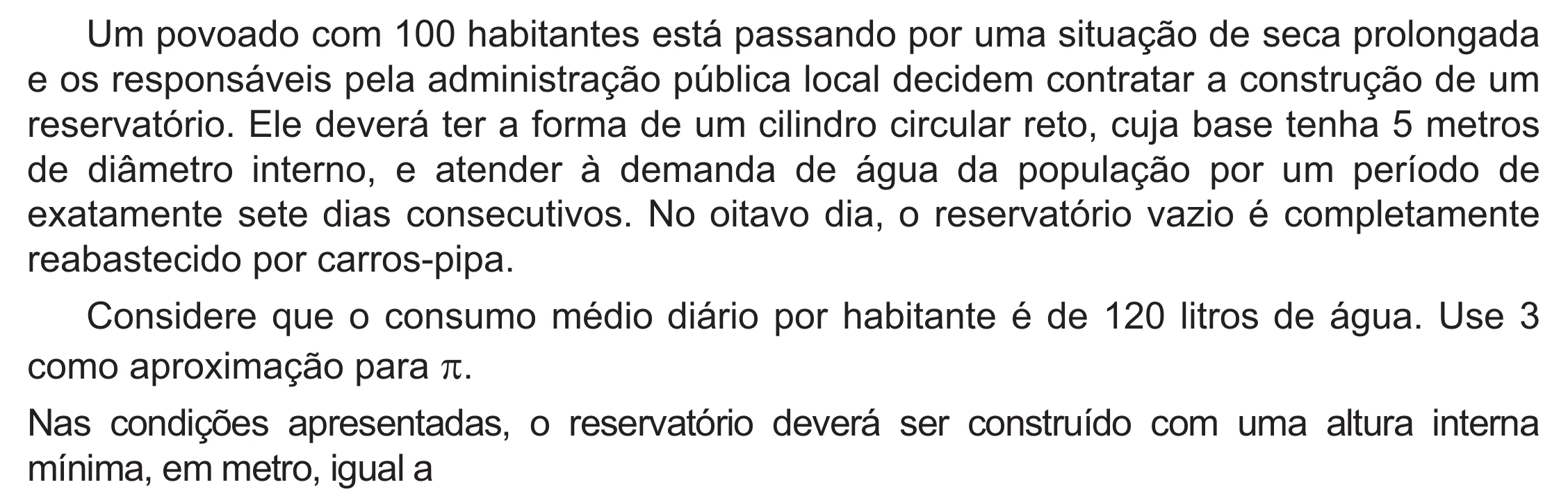 Enunciado original completo da questão 153 do ENEM 2021 - 2º Dia – Caderno 5 – Amarelo (Ampliada) – Aplicação Regular, página 44.