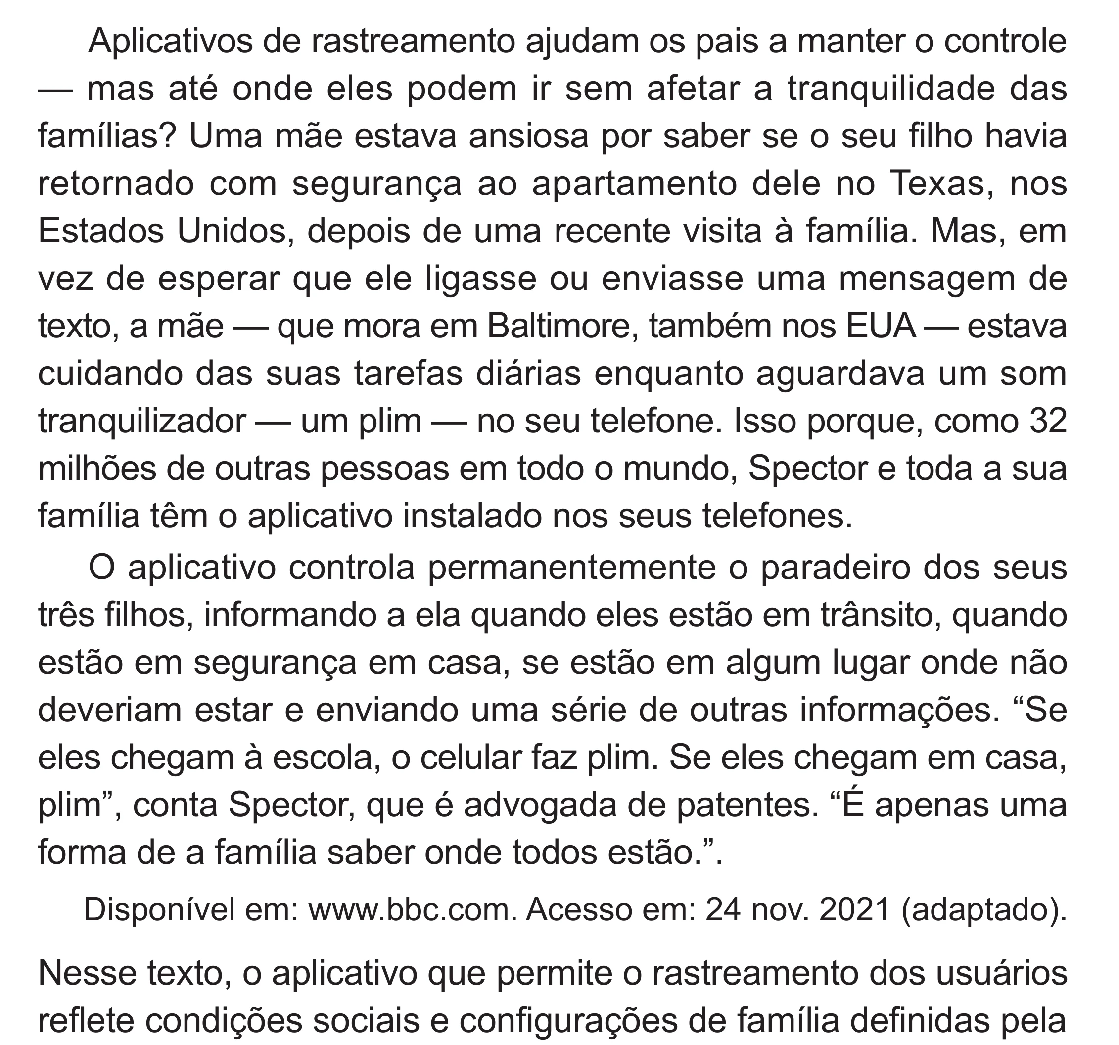 Enunciado original completo da questão 20 do ENEM 2024 - 1º Dia – Caderno 4 – Verde (Superampliada) – Reaplicação/PPL, página 27.