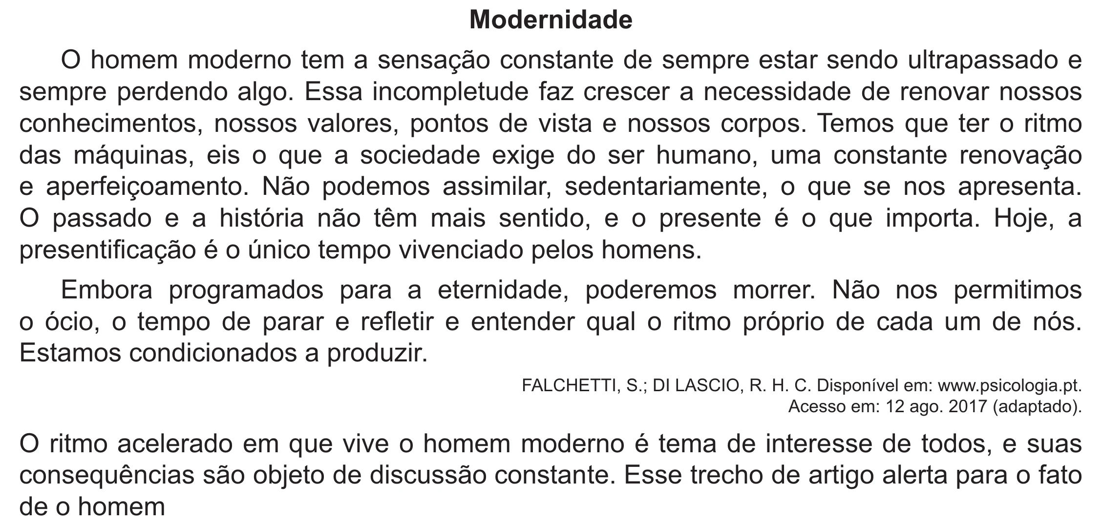 Enunciado original completo da questão 8 do ENEM 2021 - 1º Dia – Caderno 10 – Verde (Libras – Ampliada) – Aplicação Regular, página 11.