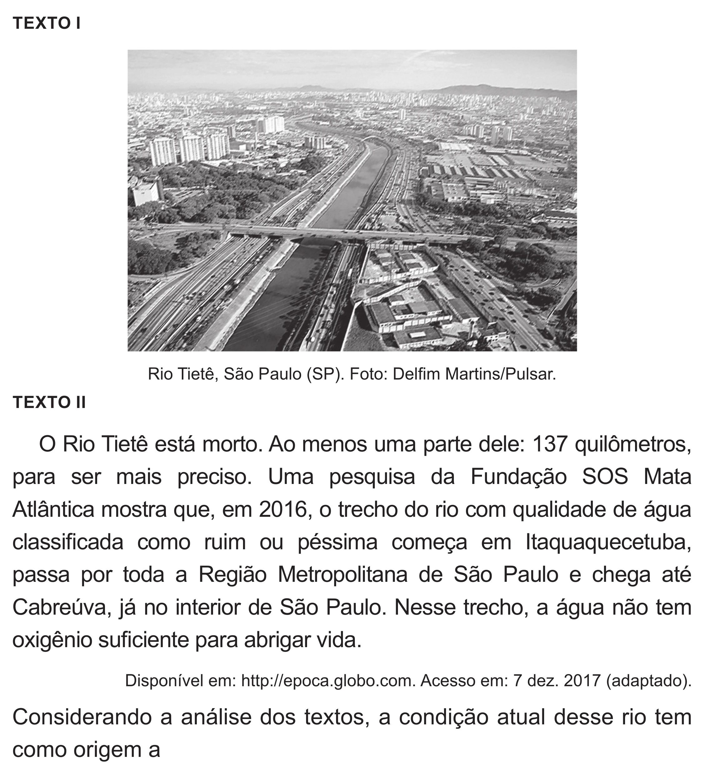Enunciado original completo da questão 69 do ENEM 2020 - 1º Dia - Caderno 4 – Rosa (Superampliada) – Aplicação Regular, página 66.