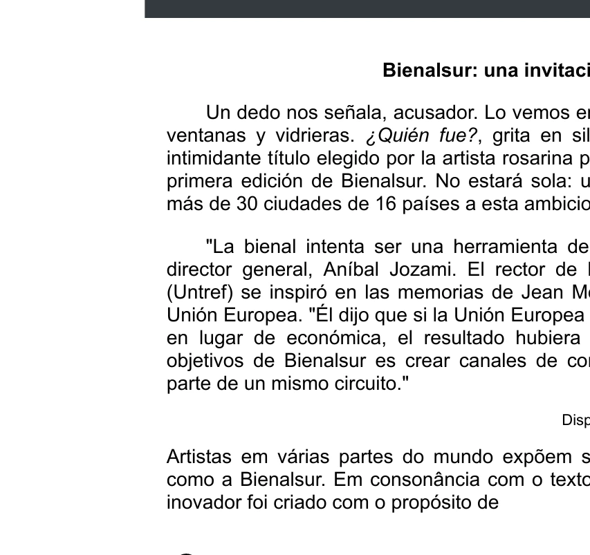 Enunciado original completo da questão 3 do ENEM 2020 - 1º Dia - Caderno 4 – Rosa – Espanhol – Aplicação digital, página 7.