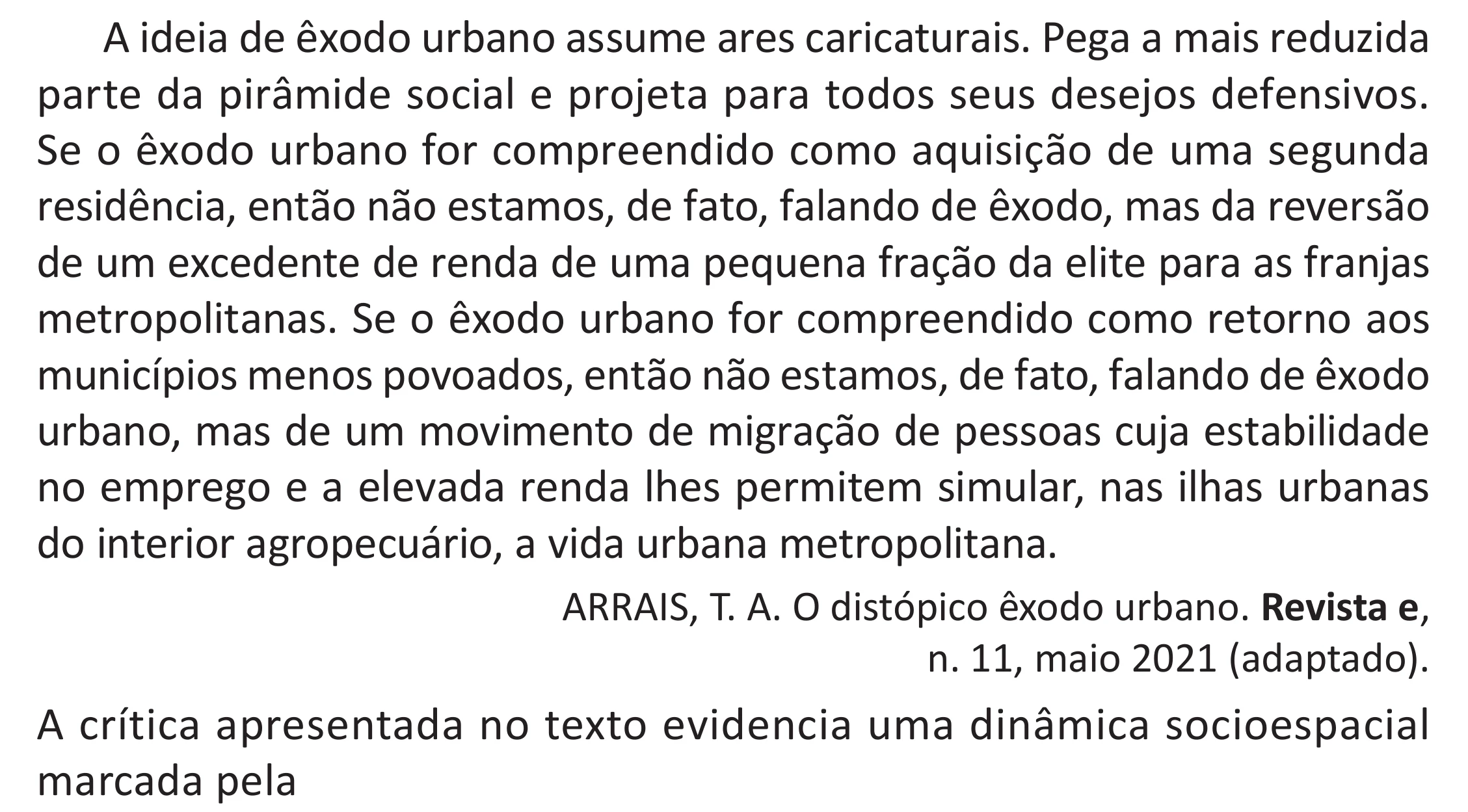 Enunciado original completo da questão 56 do ENEM 2025 - 1º Dia – Caderno 9 – Laranja (Braile e ledor) – Aplicação Regular - (Superampliada), página 65.