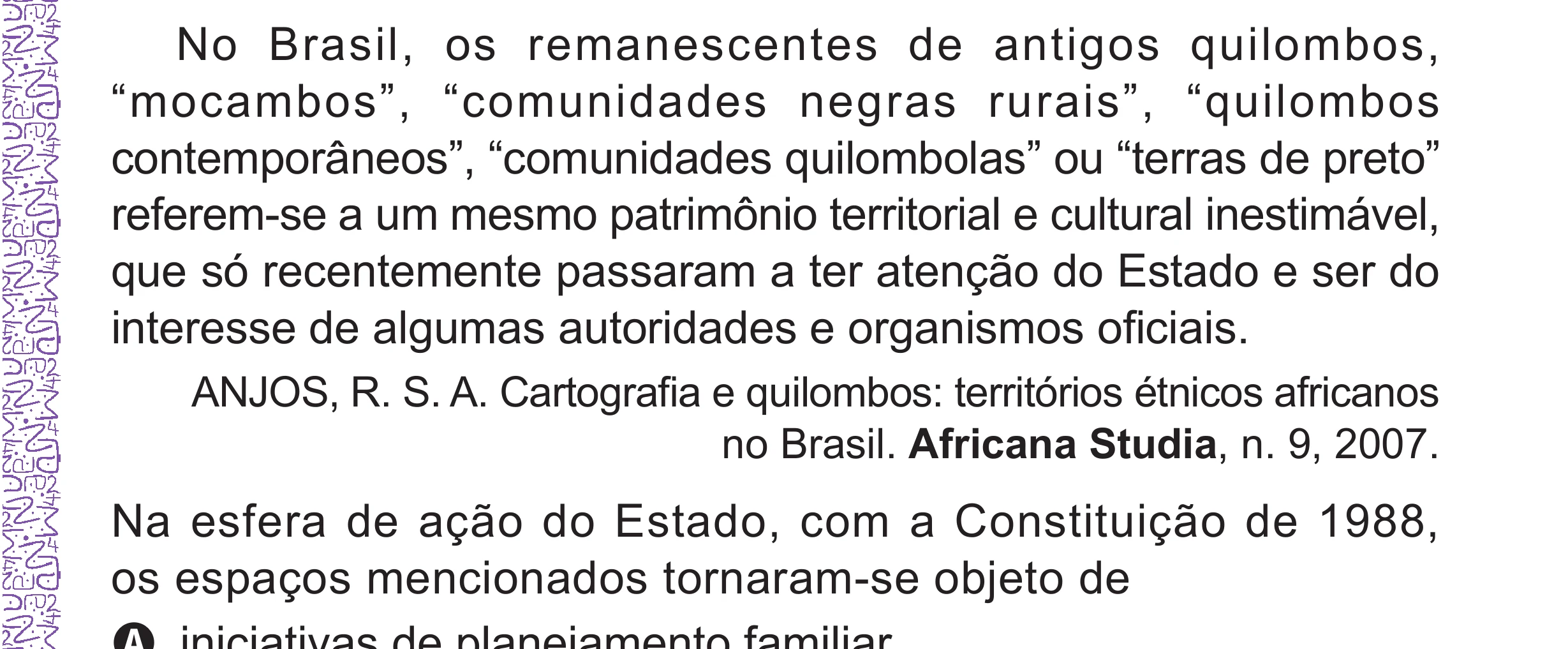 Enunciado original completo da questão 51 do ENEM 2024 - 1º Dia – Caderno 10 – Roxo (Libras) – Aplicação Regular - (Superampliada), página 65.