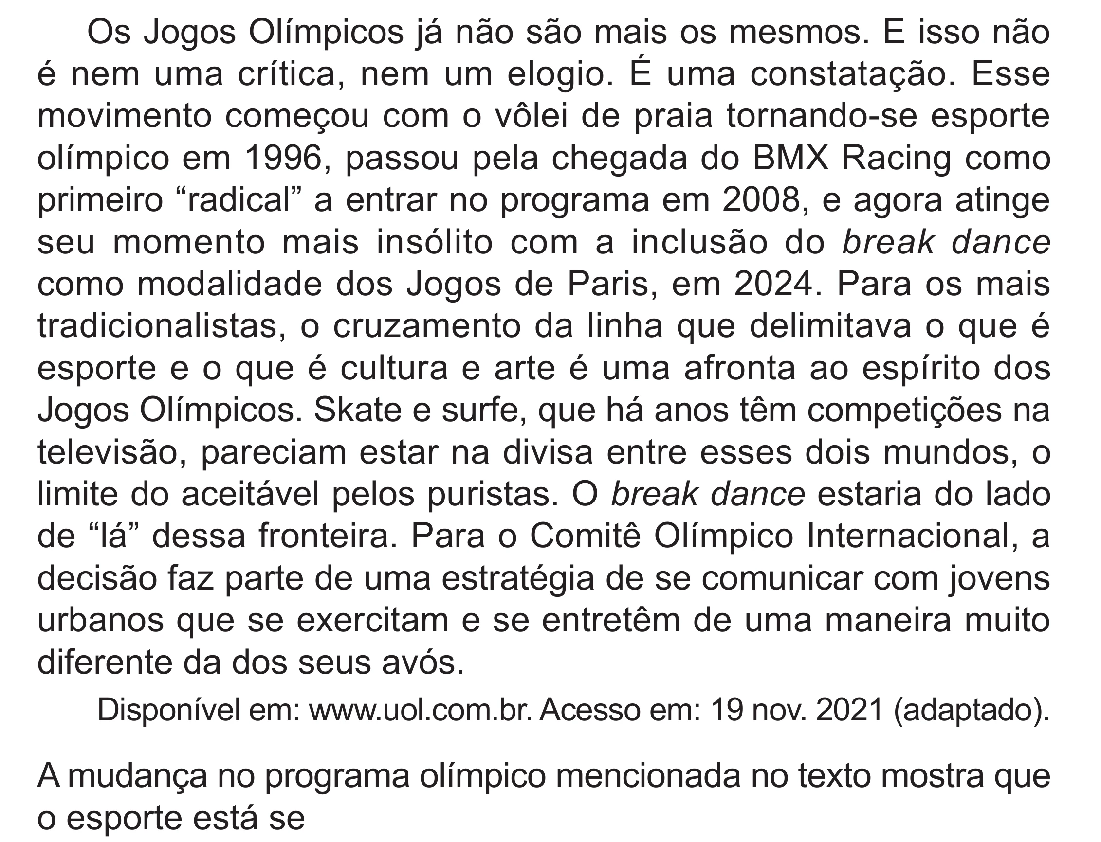 Enunciado original completo da questão 13 do ENEM 2024 - 1º Dia – Caderno 4 – Verde – Aplicação Regular - (Superampliada), página 21.