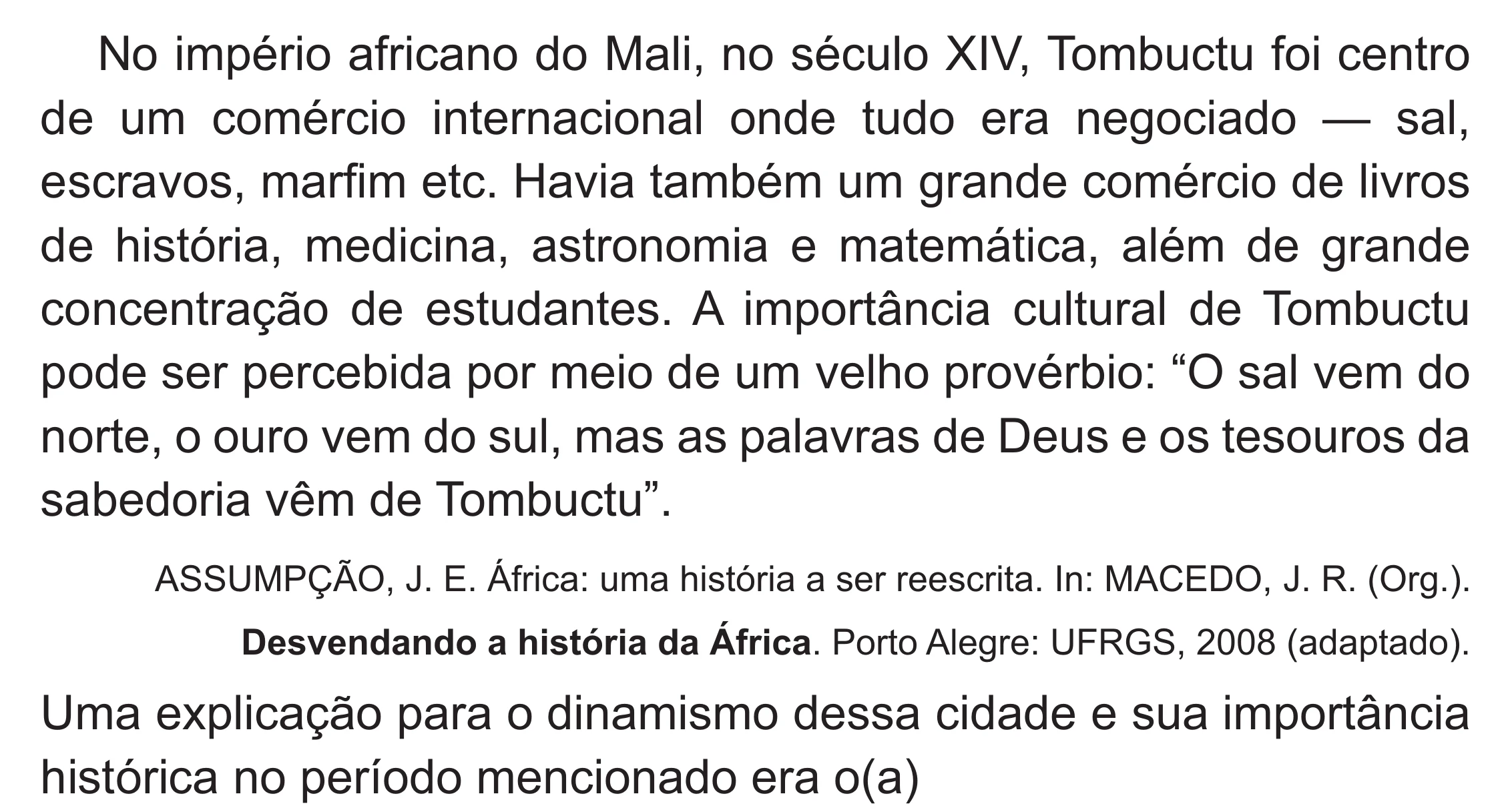 Enunciado original completo da questão 46 do ENEM 2017 - 1º Dia - Caderno 1 - Azul (Superampliada) – Aplicação regular, página 52.