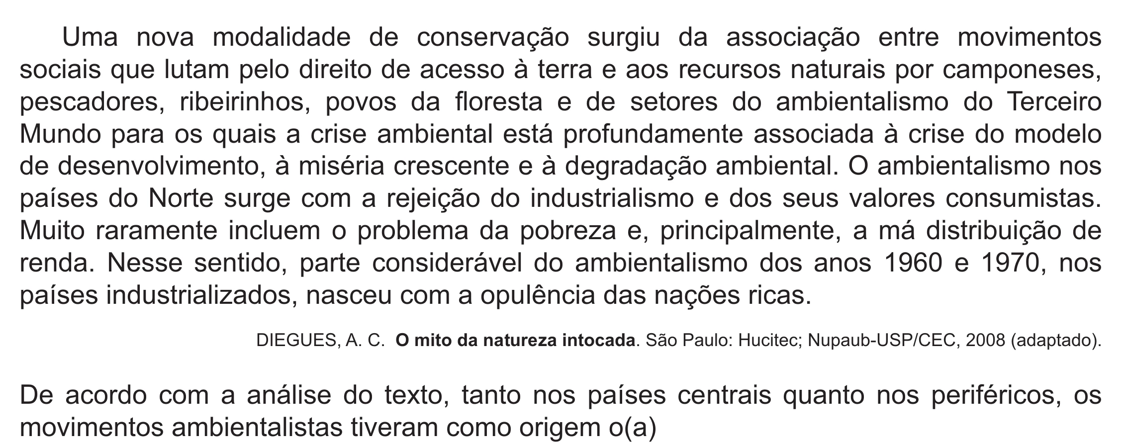 Enunciado original completo da questão 88 do ENEM 2021 - 1º Dia – Caderno 2 – Amarelo (Ampliada) – Reaplicação/PPL/Segunda Oportunidade, página 62.