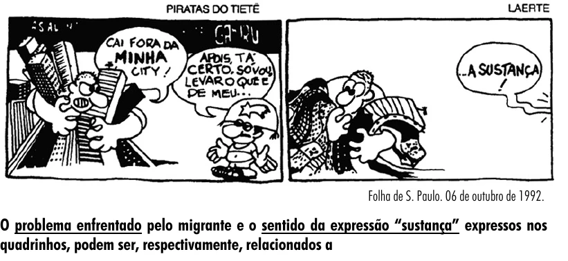 Enunciado original completo da questão 38 do ENEM 2001 - Caderno Amarelo, página 8.