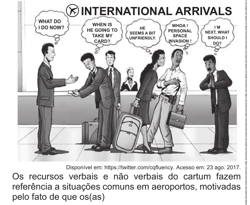 Enunciado original completo da questão 1 (inglês) do ENEM 2022 - 1º Dia – Caderno 2 – Amarelo – Reaplicação/PPL, página 2.