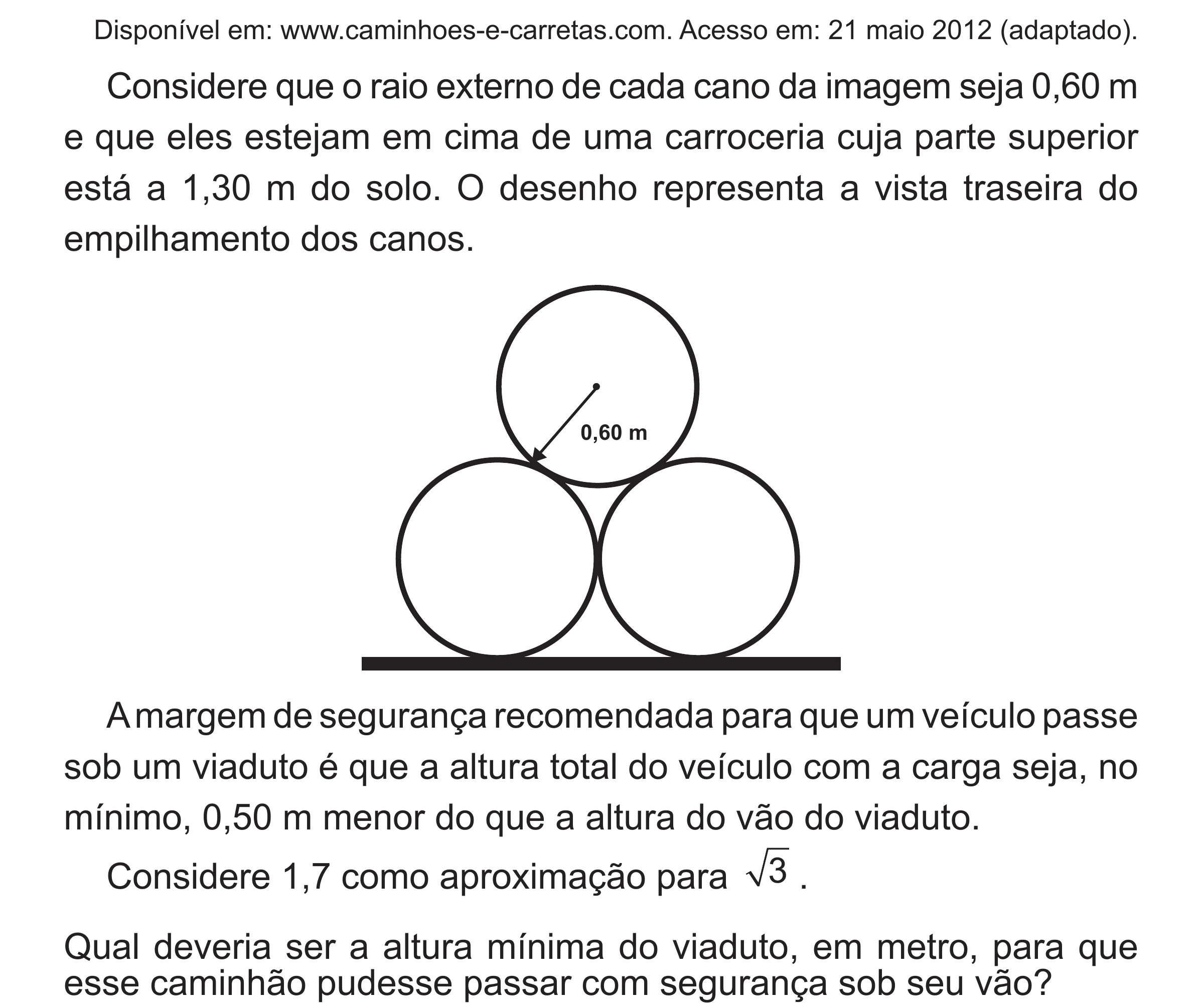 Enunciado original completo da questão 157 do ENEM 2017 - 2º Dia - Caderno 5 – Amarelo (Superampliada) – Aplicação regular, página 57.
