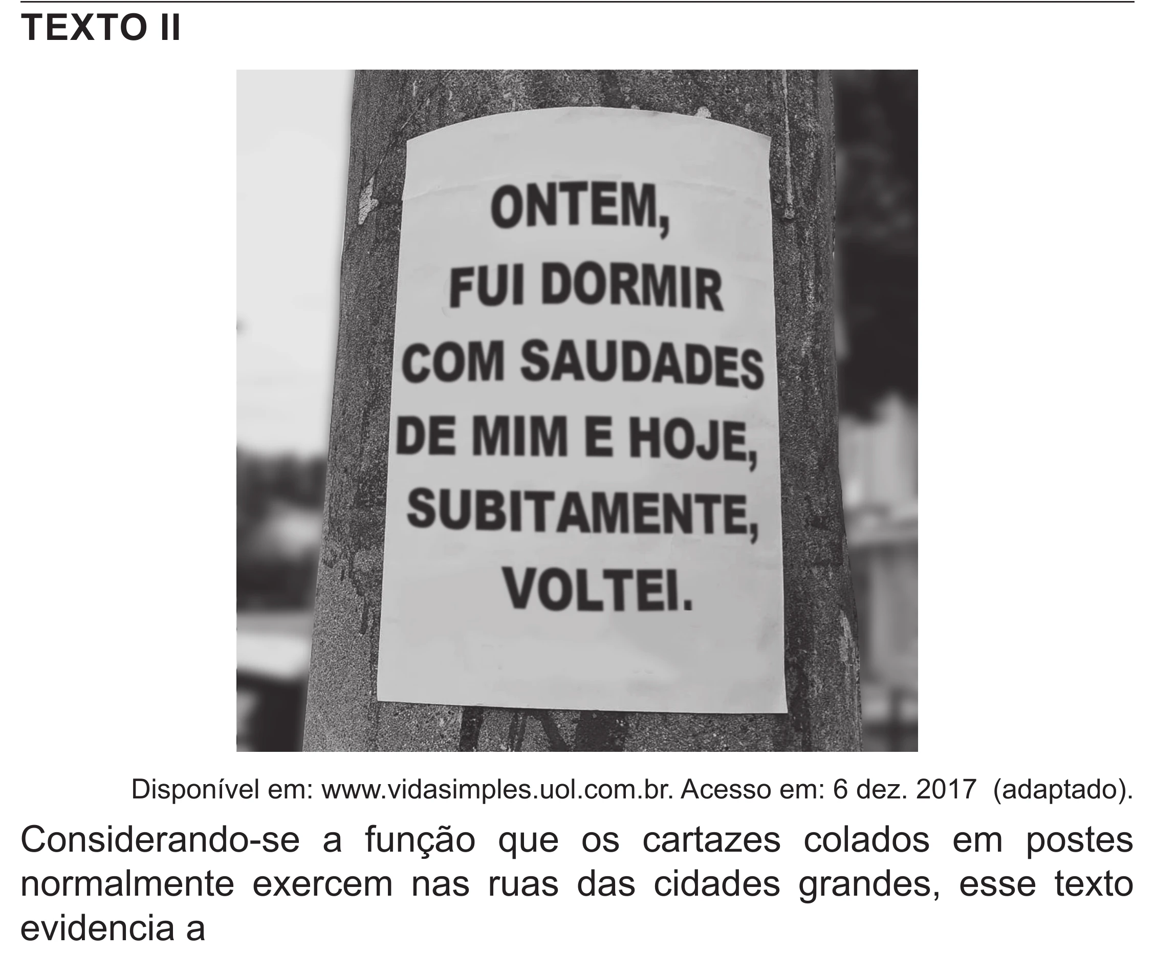 Enunciado original completo da questão 22 do ENEM 2020 - 1º Dia - Caderno 4 – Rosa (Superampliada) – Aplicação Regular, página 27.