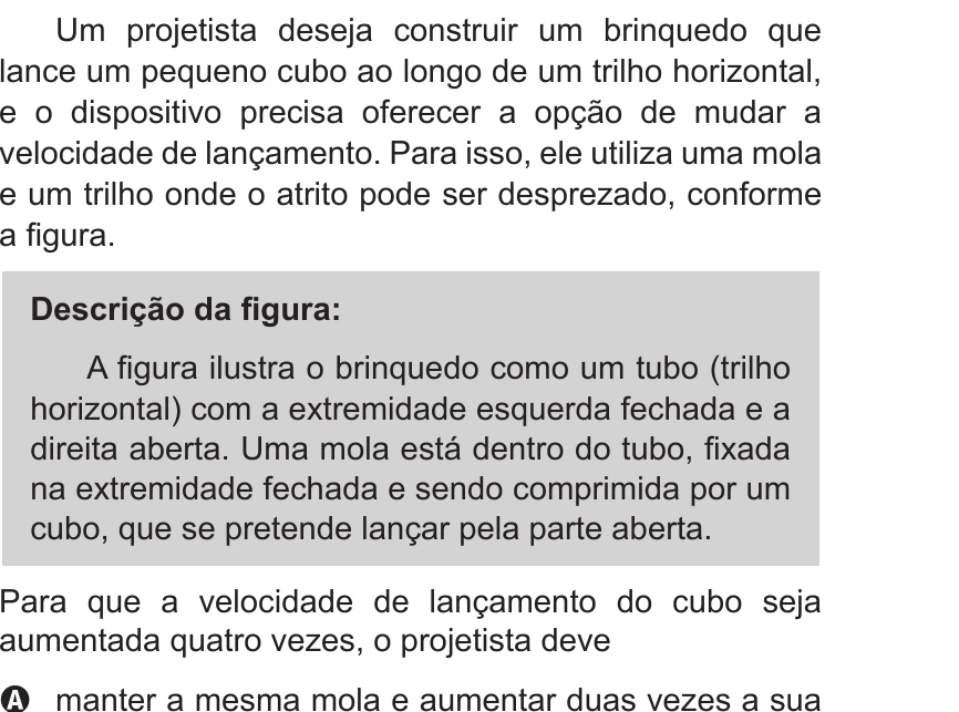 Enunciado original completo da questão 98 do ENEM 2018 - 2º Dia - Caderno 11 – Laranja (Braile e ledor) – Aplicação regular, página 3.
