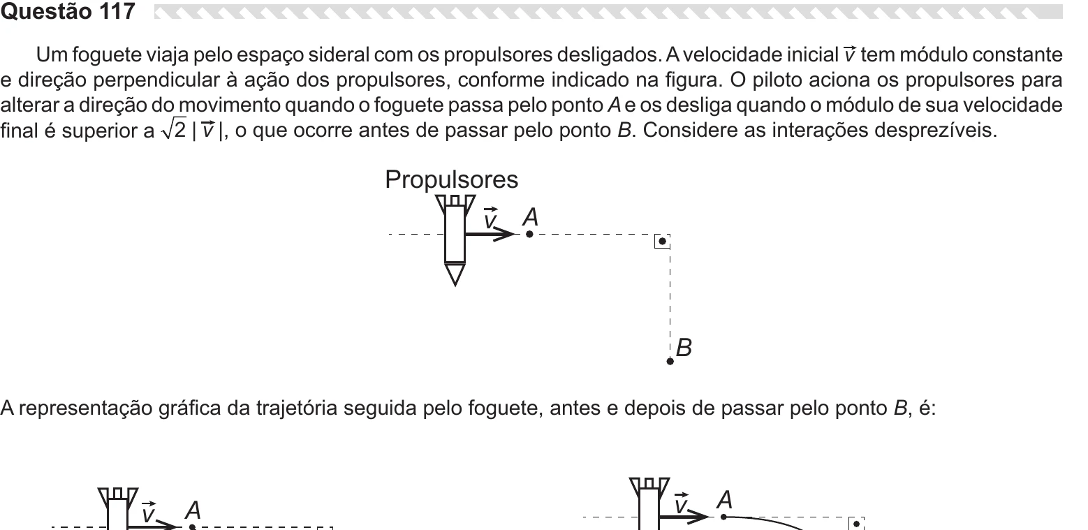 Enunciado original completo da questão 117 do ENEM 2019 - 2º Dia – Caderno 6 – Cinza – Reaplicação/PPL, página 9.