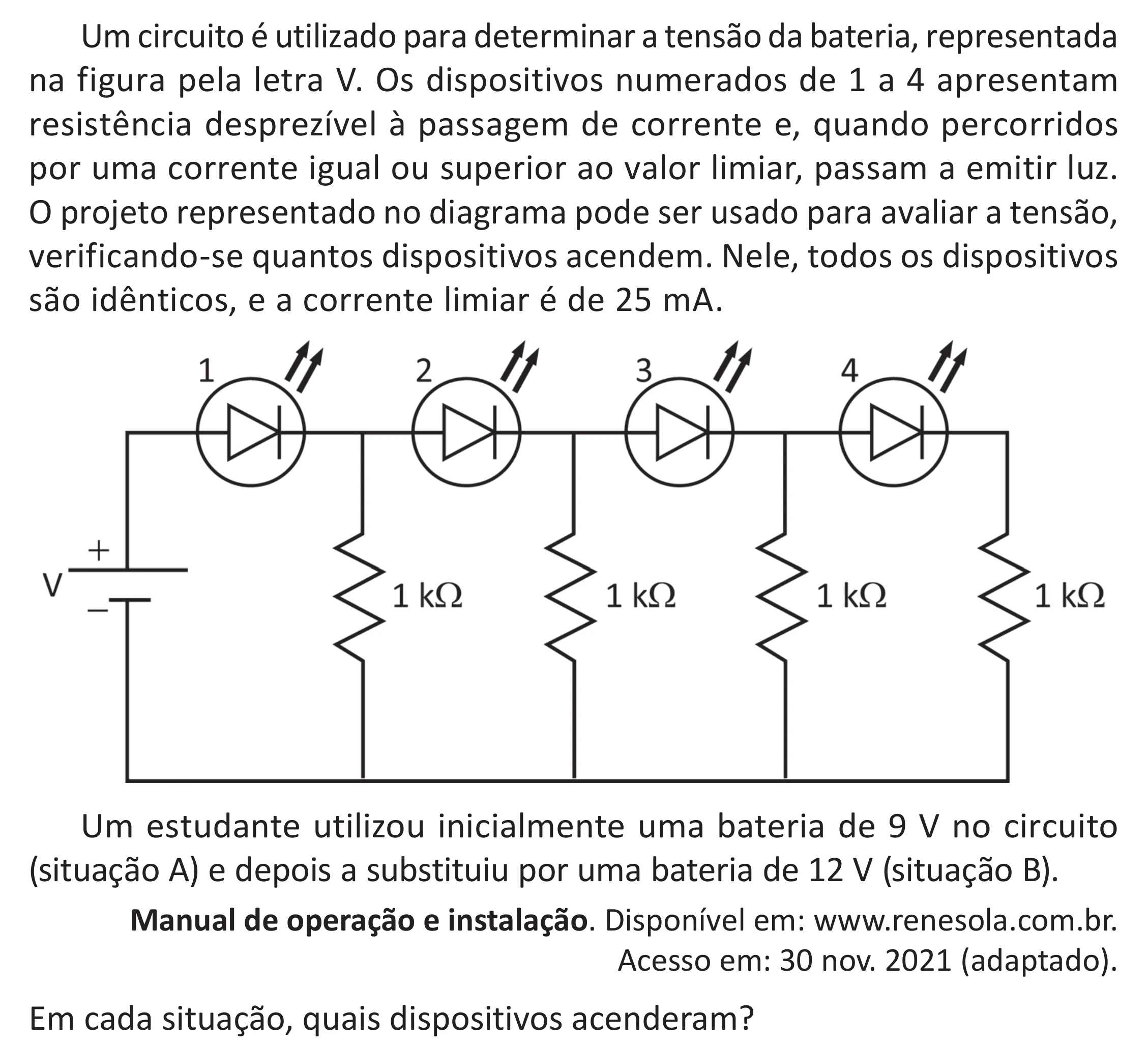 Enunciado original completo da questão 120 do ENEM 2025 - 2º Dia – Caderno 11 – Laranja (Braile e ledor) – Aplicação Regular - (Superampliada) - Belém, Ananindeua e Marituba, página 32.