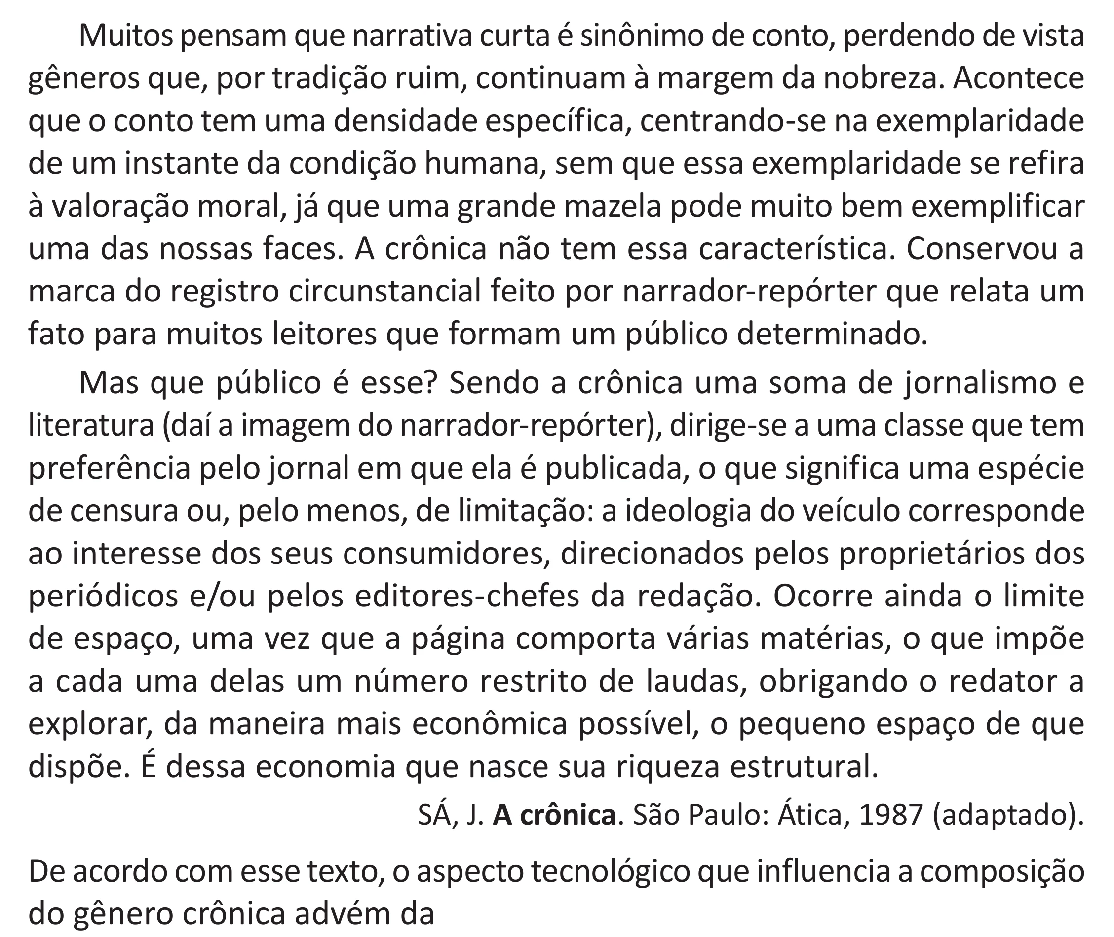 Enunciado original completo da questão 35 do ENEM 2025 - 1º Dia – Caderno 9 – Laranja (Braile e ledor) – Aplicação Regular - (Superampliada), página 41.
