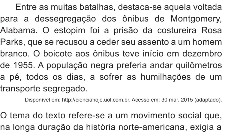 Enunciado original completo da questão 54 do ENEM 2021 - 1º Dia – Caderno 1 – Azul – Reaplicação/PPL/Segunda Oportunidade, página 22.