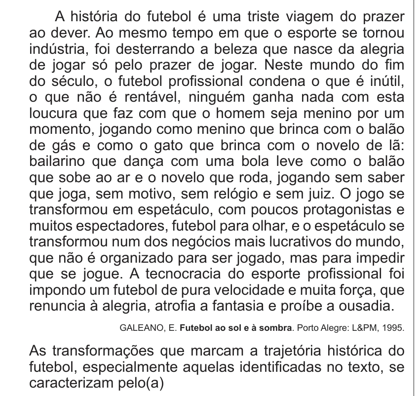 Enunciado original completo da questão 129 do ENEM 2014 - 2º Dia – Caderno 6 – Cinza – Terceira aplicação, página 18.