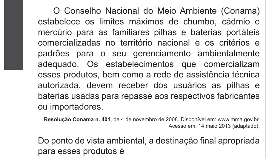 Enunciado original completo da questão 97 do ENEM 2017 - 2º Dia - Caderno 5 - Amarelo – Reaplicação/PPL, página 4.