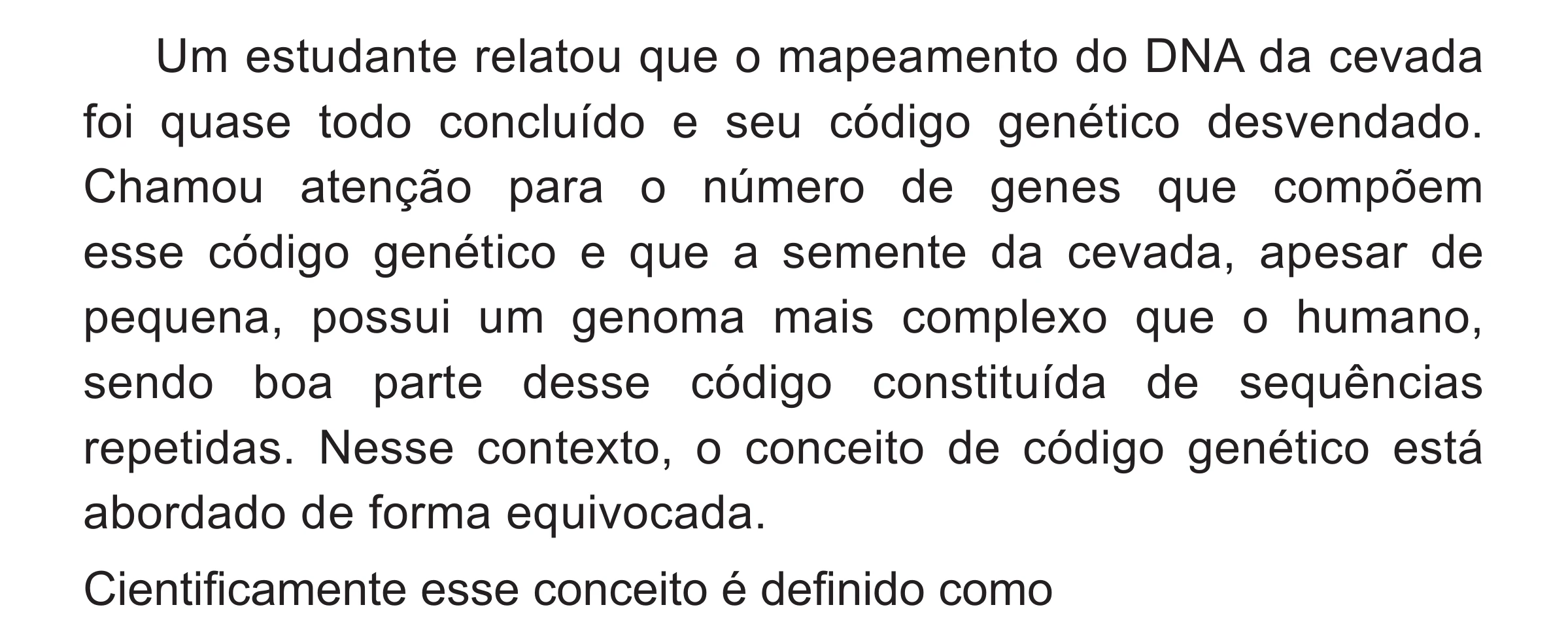 Enunciado original completo da questão 112 do ENEM 2018 - 2º Dia - Caderno 5 – Amarelo (Superampliada) – Aplicação regular, página 20.