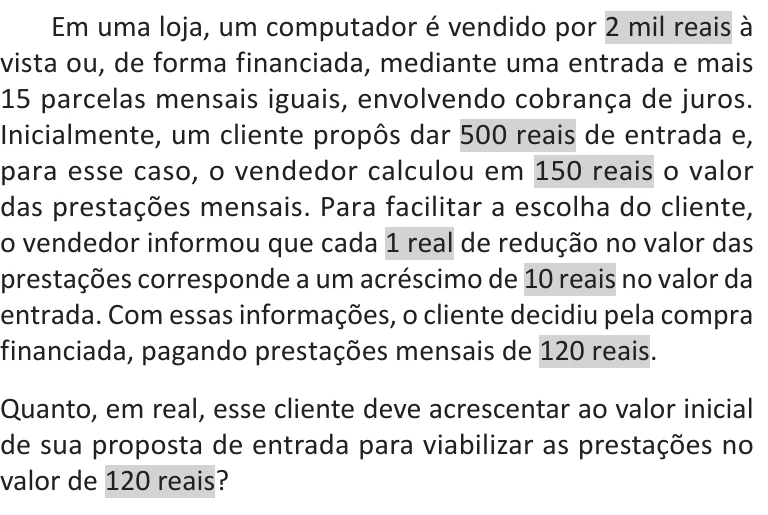 Enunciado original completo da questão 158 do ENEM 2025 - 2º Dia – Caderno 11 – Laranja (Braile e ledor) – Aplicação Regular - (Ledor) - Belém, Ananindeua e Marituba, página 24.