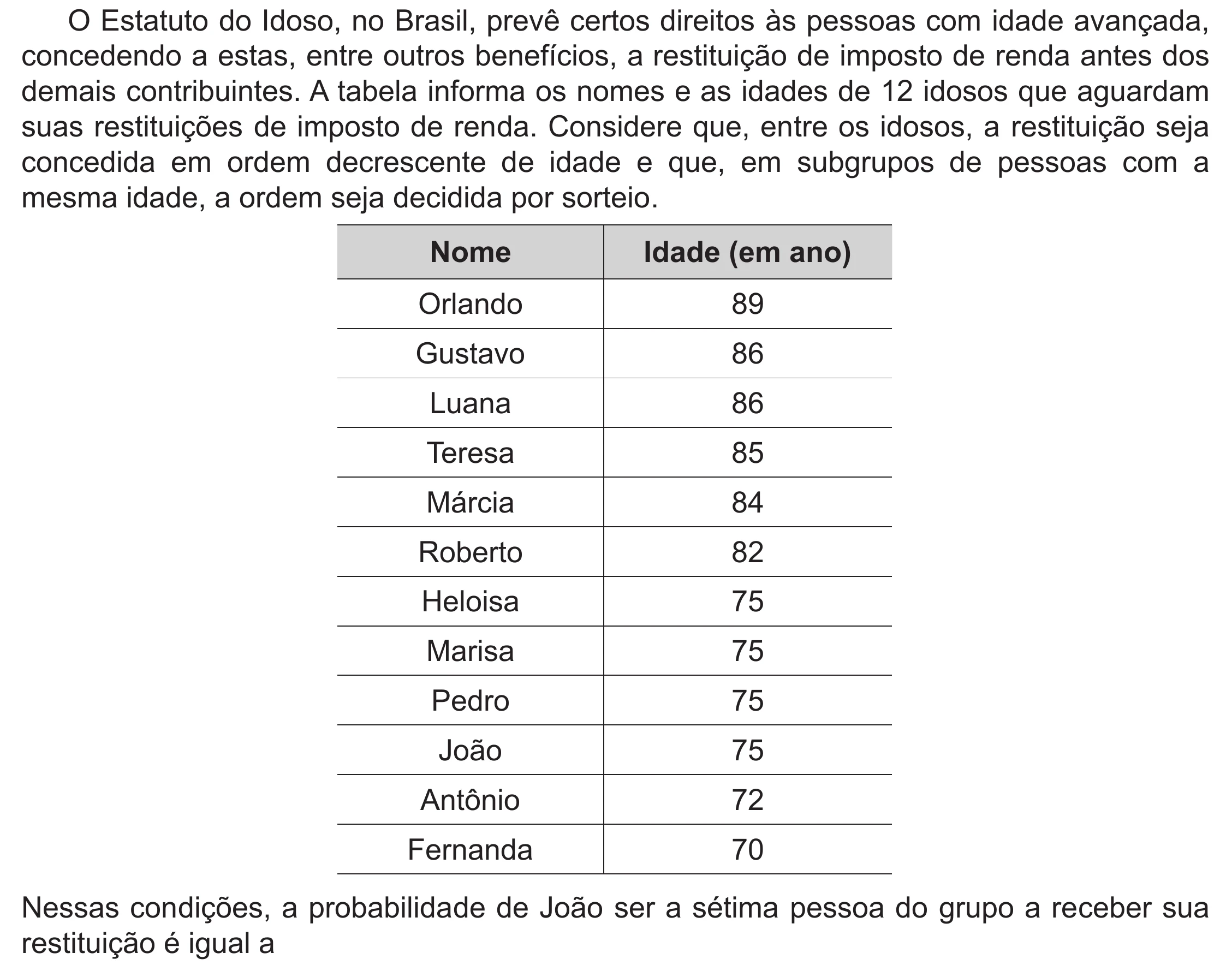 Enunciado original completo da questão 172 do ENEM 2020 - 2º Dia - Caderno 8 – Rosa (Ampliada) – Aplicação Regular, página 57.