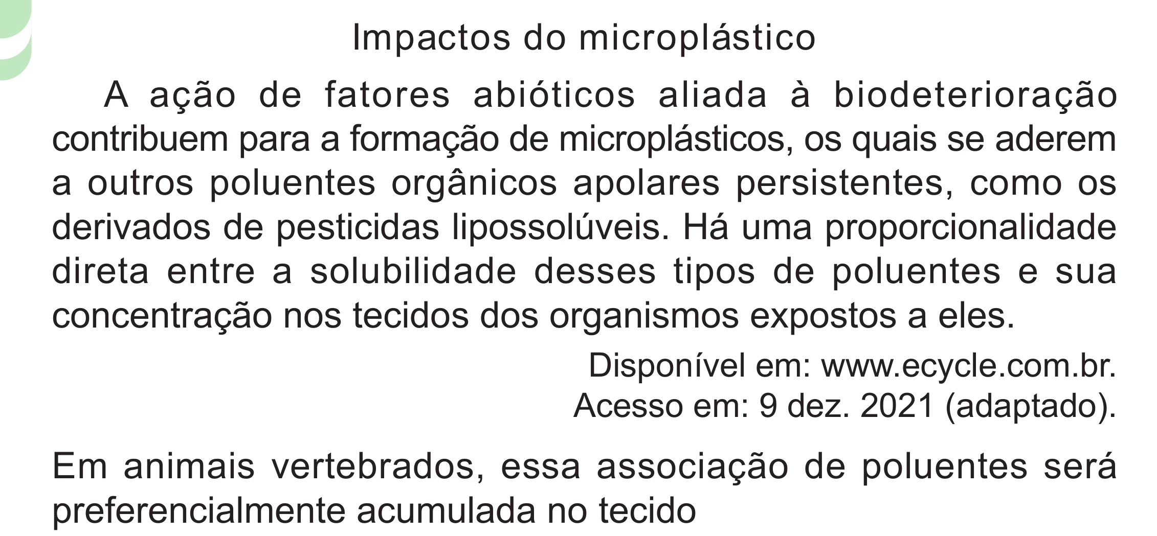 Enunciado original completo da questão 94 do ENEM 2024 - 2º Dia – Caderno 8 – Verde – Aplicação Regular - (Superampliada), página 6.