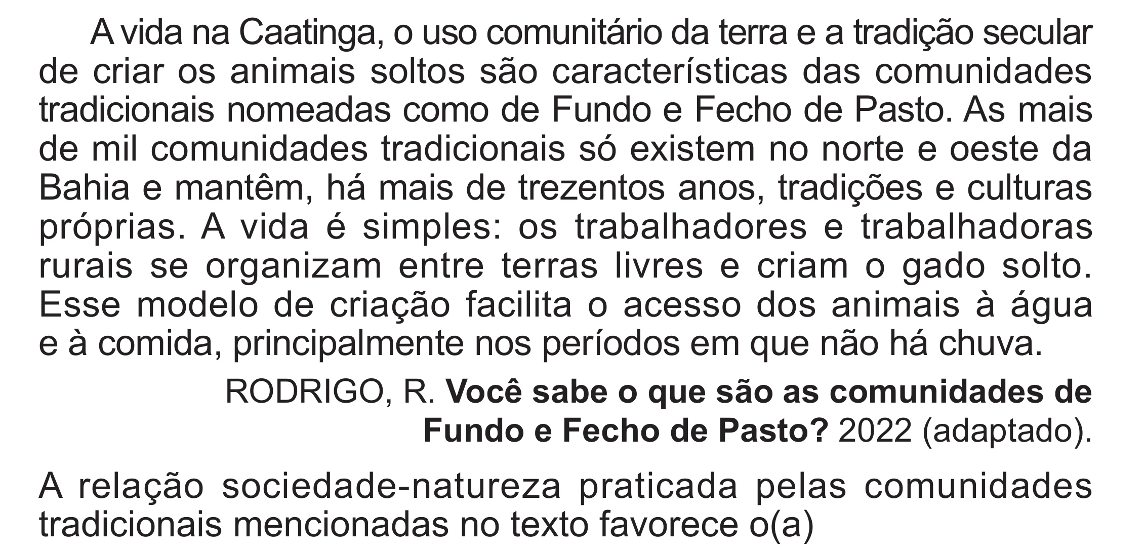Enunciado original completo da questão 58 do ENEM 2024 - 1º Dia – Caderno 4 – Verde (Superampliada) – Reaplicação/PPL, página 67.
