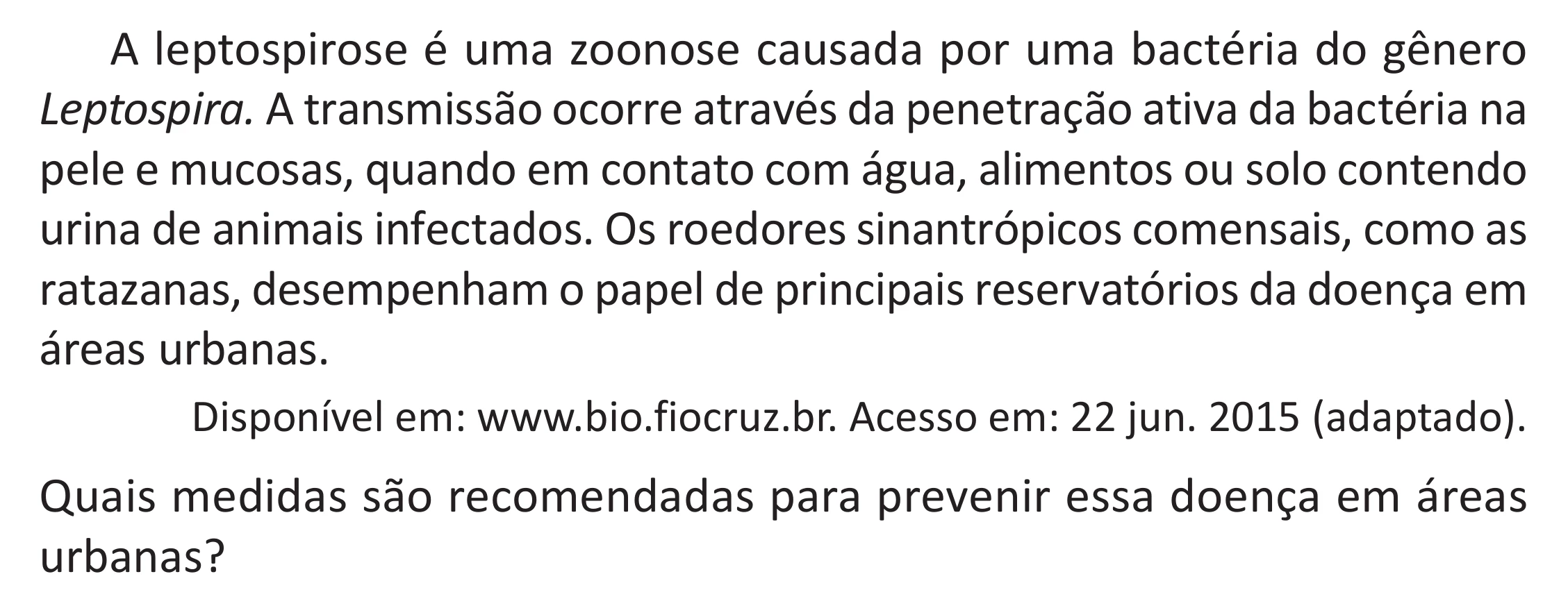 Enunciado original completo da questão 94 do ENEM 2025 - 2º Dia – Caderno 11 – Laranja (Braile e ledor) – Aplicação Regular - (Superampliada) - Belém, Ananindeua e Marituba, página 6.