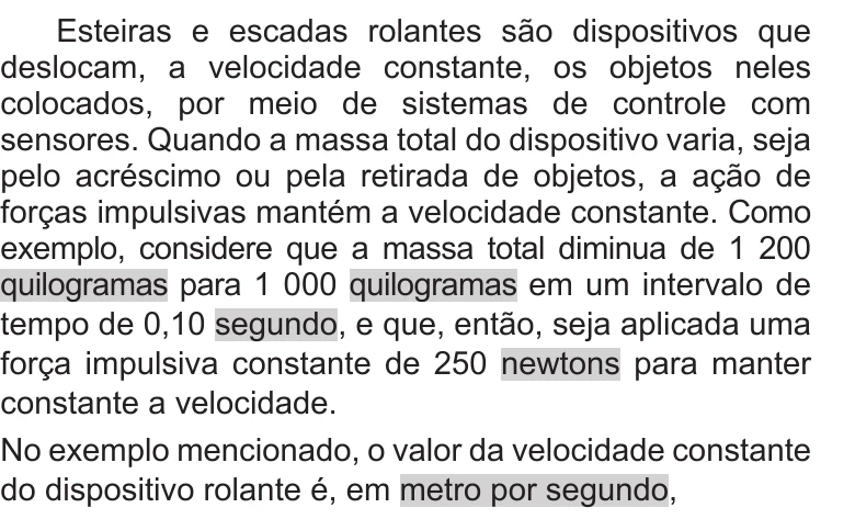 Enunciado original completo da questão 104 do ENEM 2022 - 2º Dia – Caderno 11 – Laranja (braile e ledor) – Reaplicação/PPL, página 6.