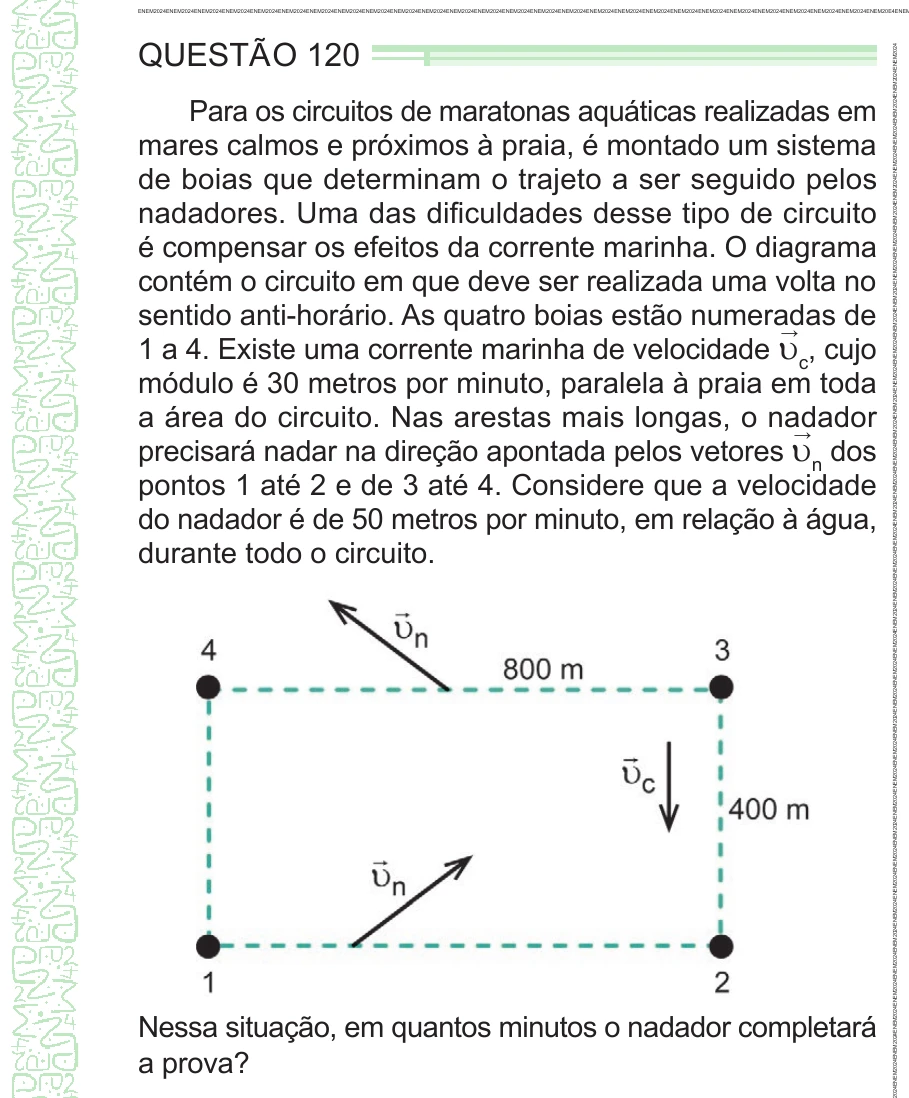 Enunciado original completo da questão 120 do ENEM 2024 - 2º Dia – Caderno 8 – Verde – Aplicação Regular, página 11.