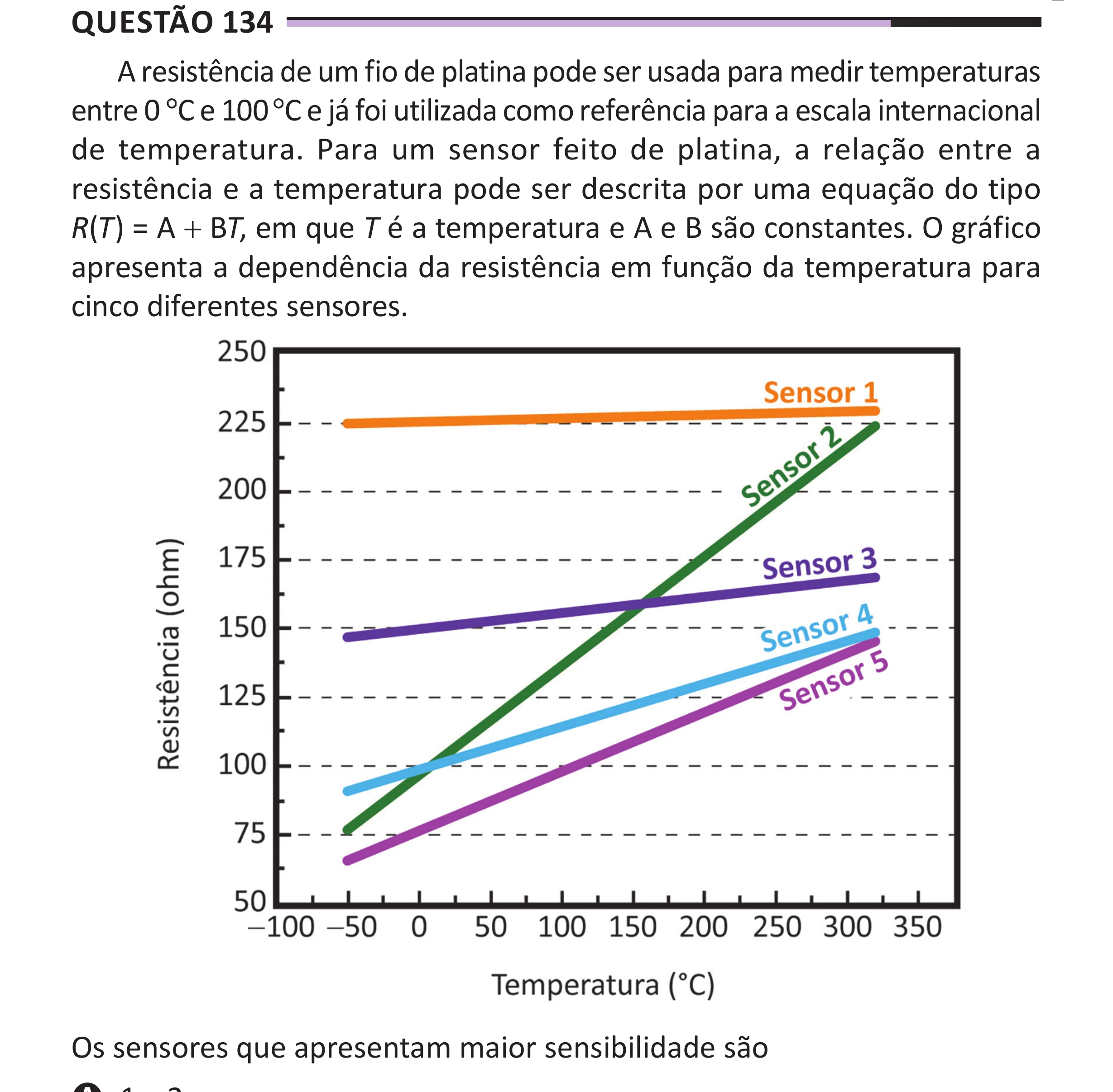 Enunciado original completo da questão 134 do ENEM 2025 - 2º Dia – Caderno 12 – Roxo (Libras) – Aplicação Regular - (Superampliada), página 47.