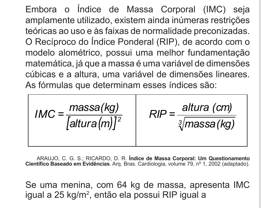 Enunciado original completo da questão 159 do ENEM 2010 - Dia 2 - Caderno 5 - Amarelo – Aplicação regular, página 27.