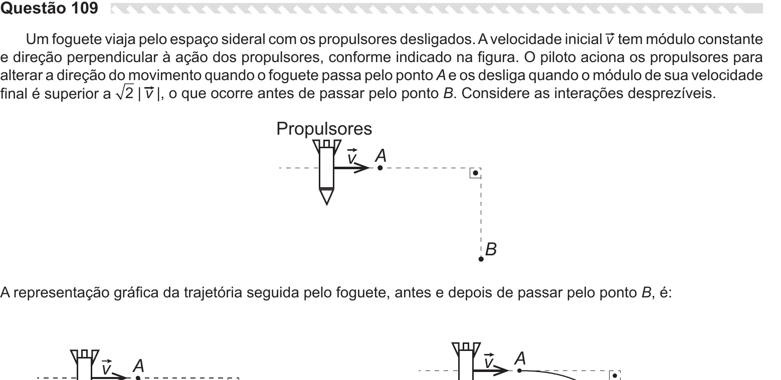 Enunciado original completo da questão 109 do ENEM 2019 - 2º Dia – Caderno 5 – Amarelo – Reaplicação/PPL, página 9.