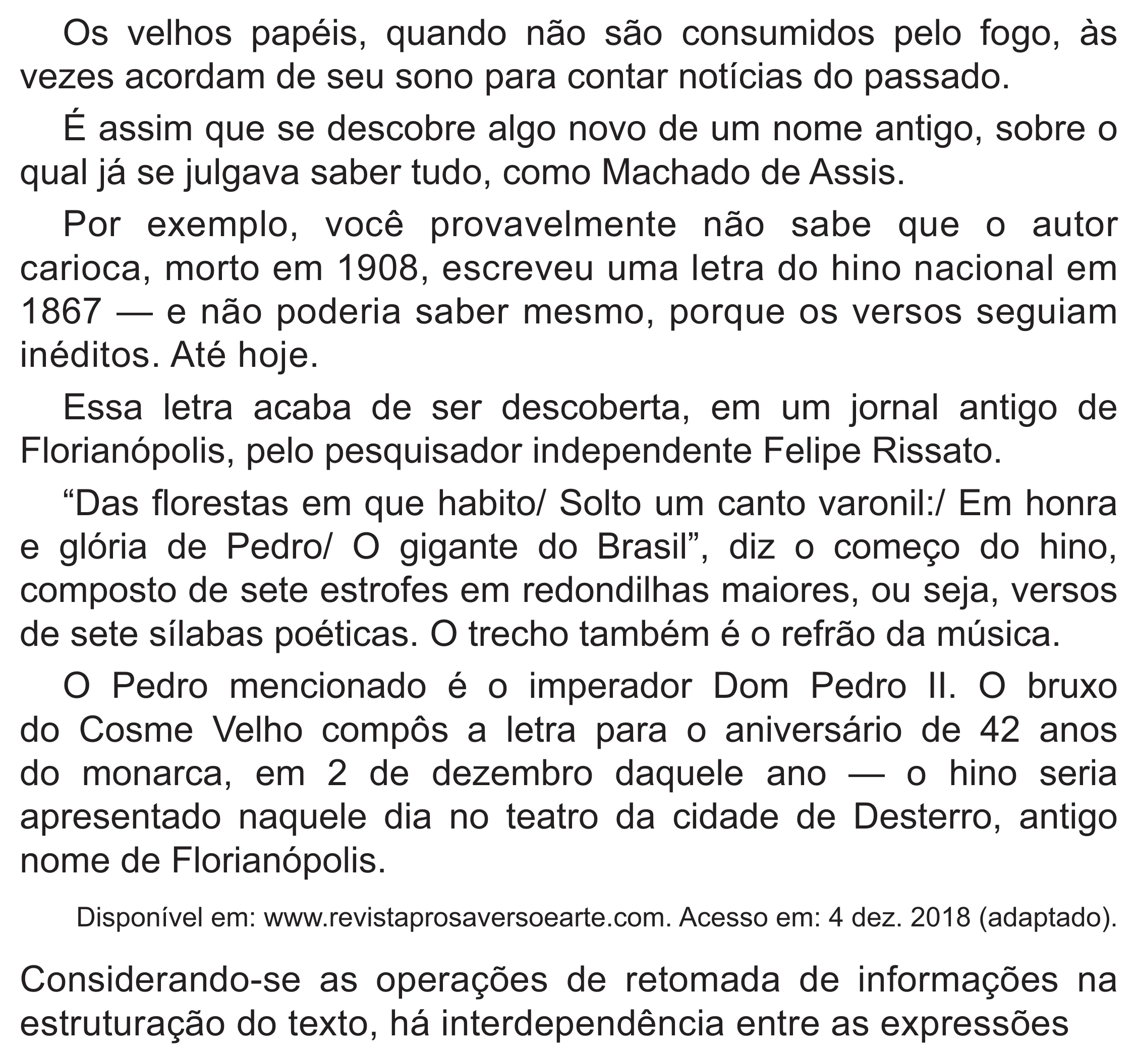 Enunciado original completo da questão 20 do ENEM 2021 - 1º Dia – Caderno 10 – Verde (Libras – Superampliada) – Aplicação Regular, página 25.